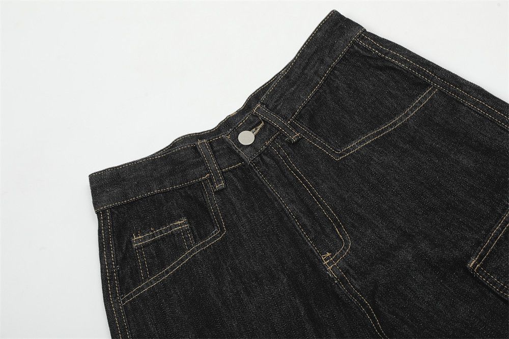 Japanese Brand Men's street loose multi-pocket scimitar jeans y2k Size US 32 / EU 48 - 3 Thumbnail
