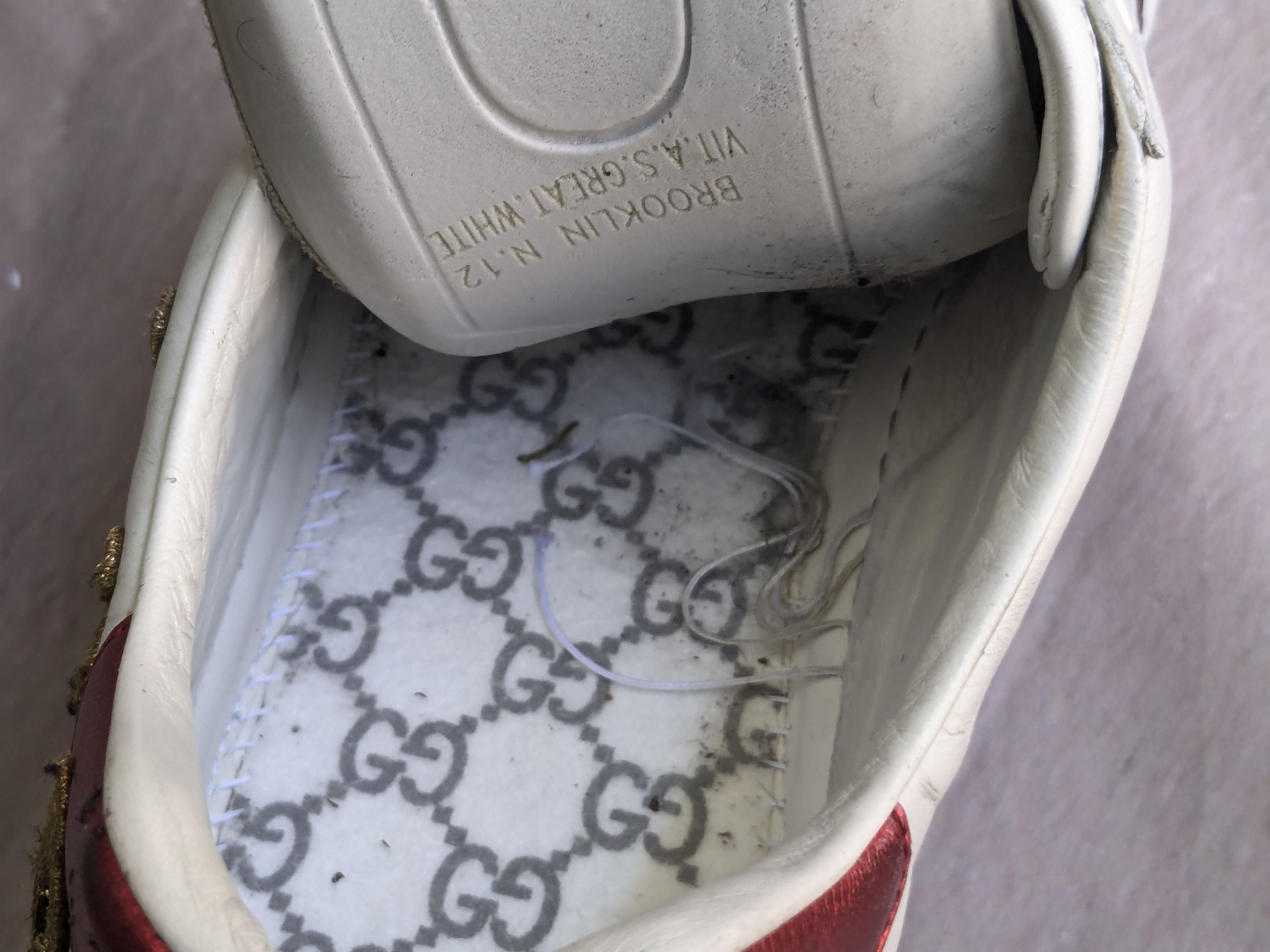 Gucci Gucci Ace Sneakers White Leather Loved 12.5 Low Tops Size US 12.5 / EU 45-46 - 8 Thumbnail