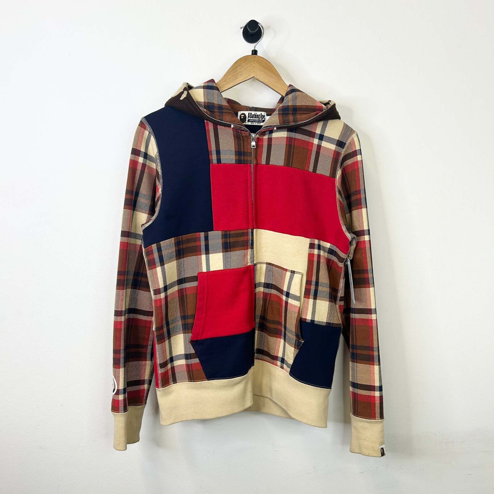 Bape Bape Check 2nd Ape Full Zip Hoodie | Grailed