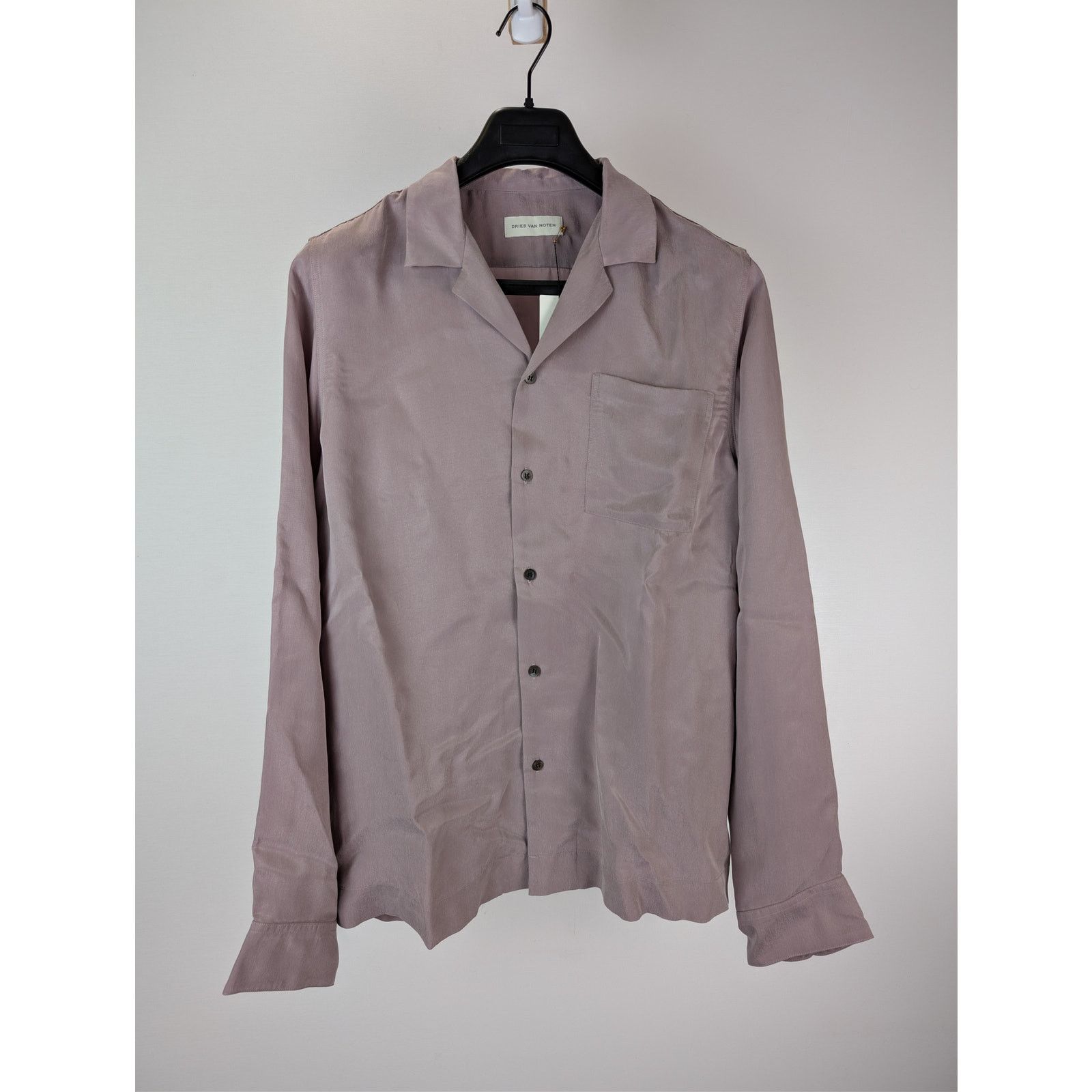 Dries Van Noten o1rshd1 Carlty 2025 Mens Woven Shirt in Lilac Size US M / EU 48-50 / 2 - 2 Thumbnail