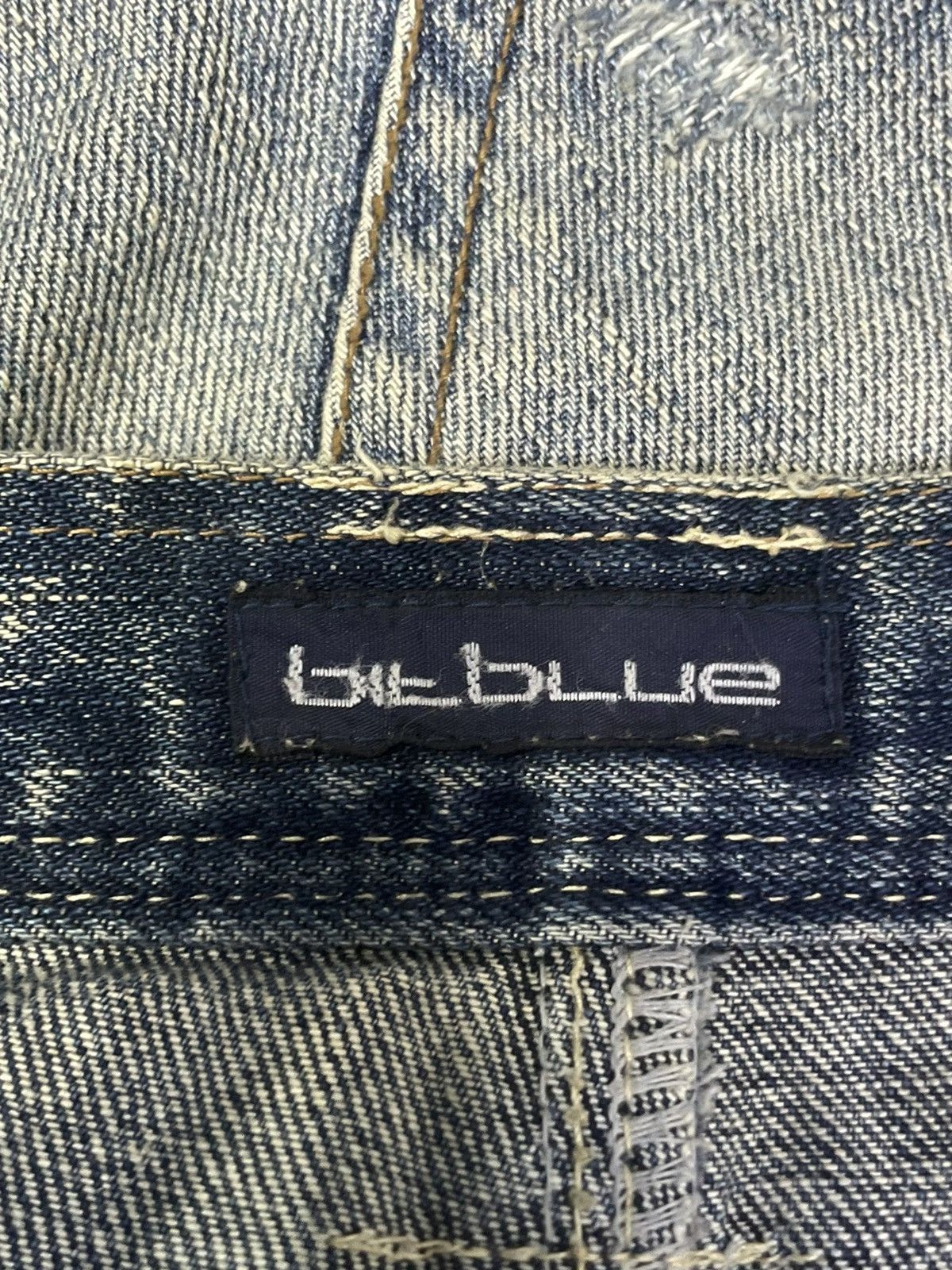 Hysteric Glamour × Japanese Brand Bit Blue X Scolar Japan Drop Crotch Craft Sashiko Boro Jeans Size US 31 - 18 Thumbnail