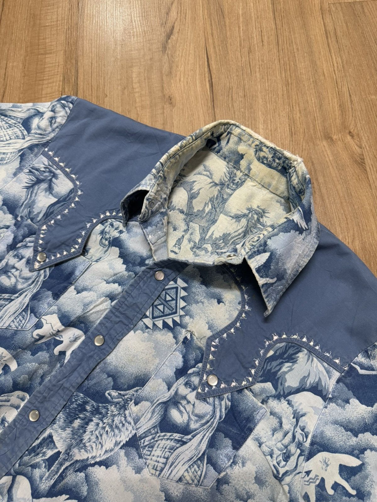 Vintage VINTAGE AMERICAN NATIVE ART WESTERN SHIRT Size US L / EU 52-54 / 3 - 2 Thumbnail