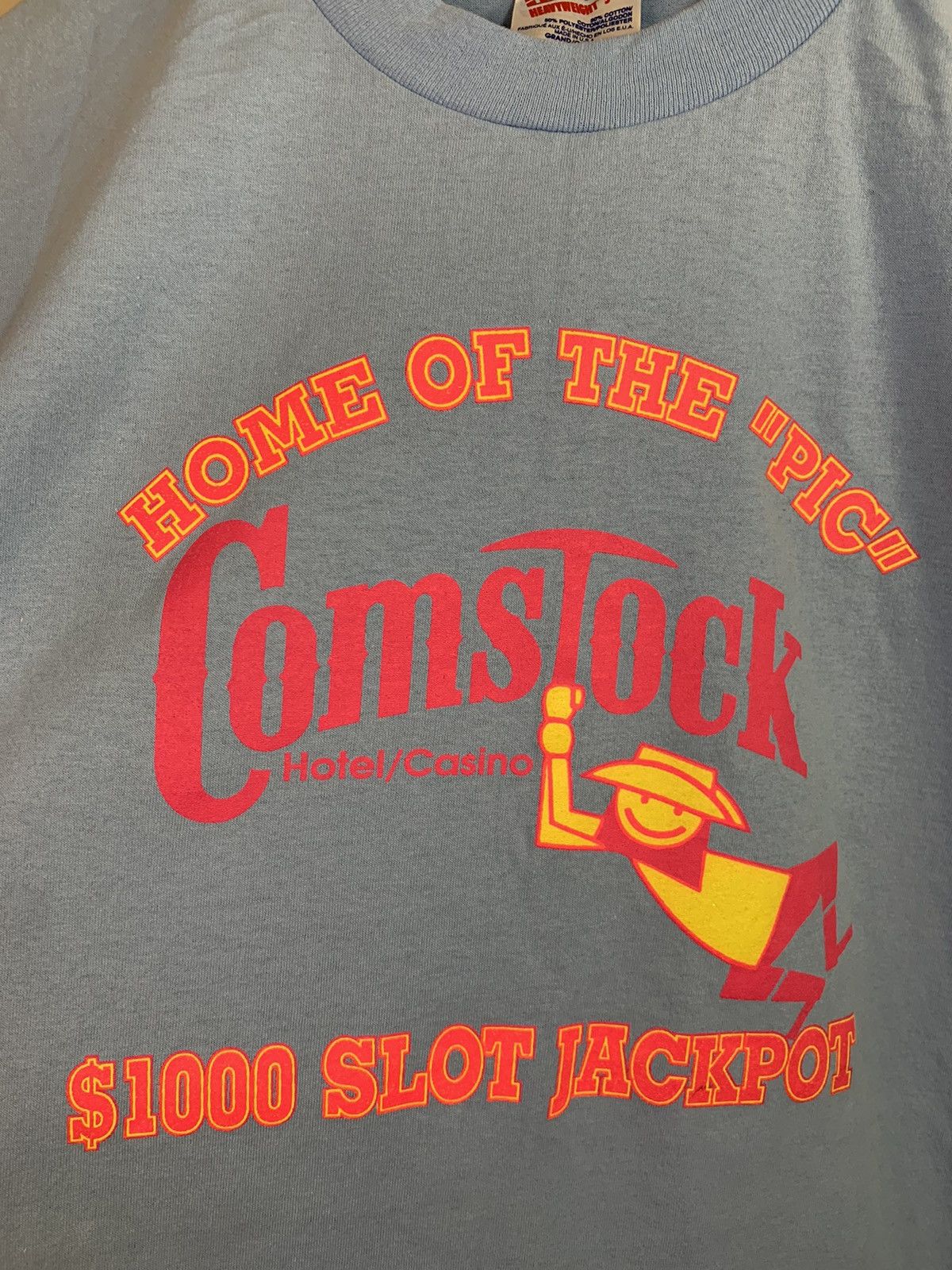 Vintage *RARE* Vintage Comstock Casino Slot Jackpot Gambling T-Shirt Size US L / EU 52-54 / 3 - 2 Thumbnail