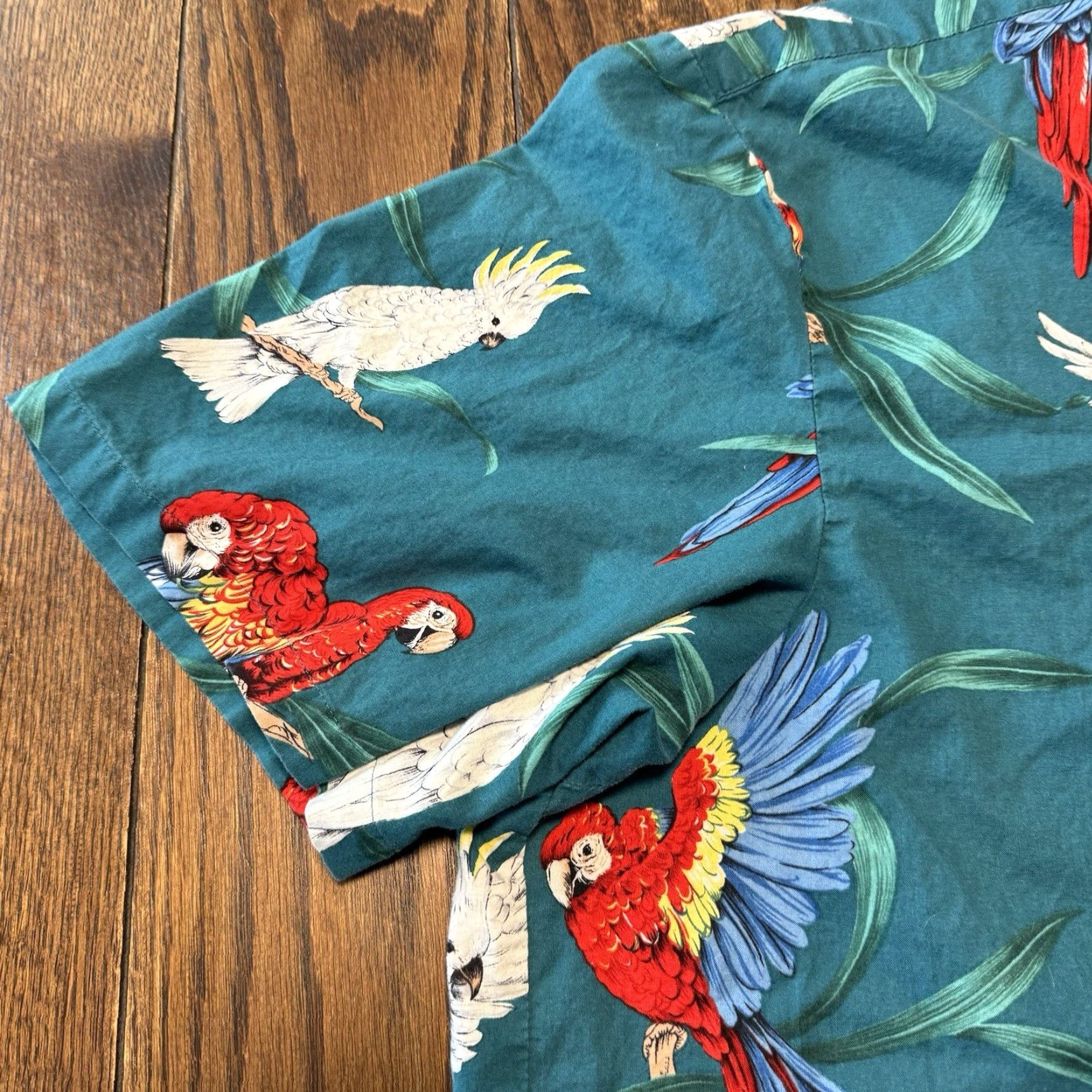 Paradise Found VINTAGE Paradise Found Men's Parrot Hawaiian Shirt Size 4XL USA Made Teal Blue Size US XXL / EU 58 / 5 - 2 Thumbnail