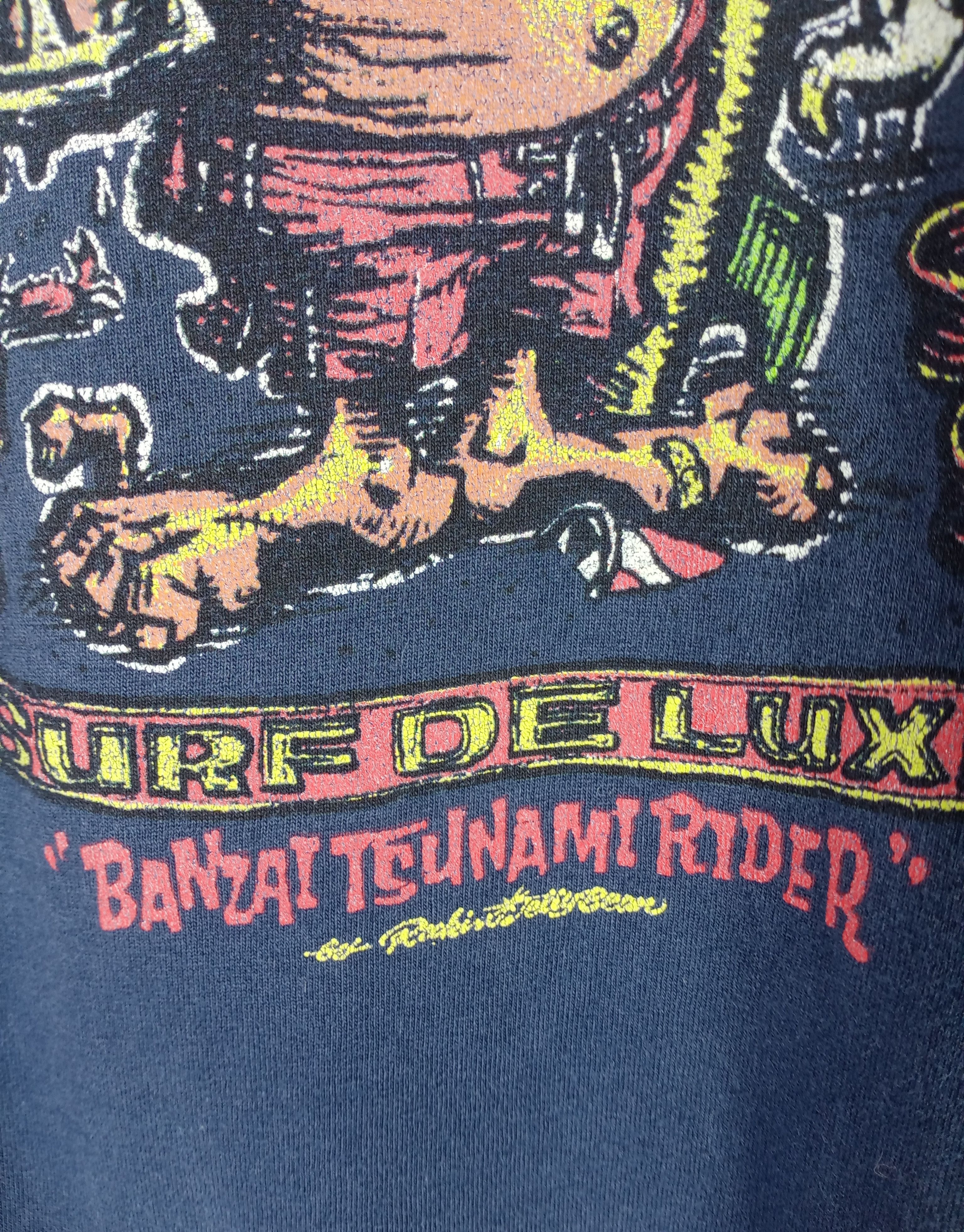 Mambo × Vintage Rare Vintage Mambo "Banzai Tsunami Rider"Tshirt Size US L / EU 52-54 / 3 - 6 Thumbnail