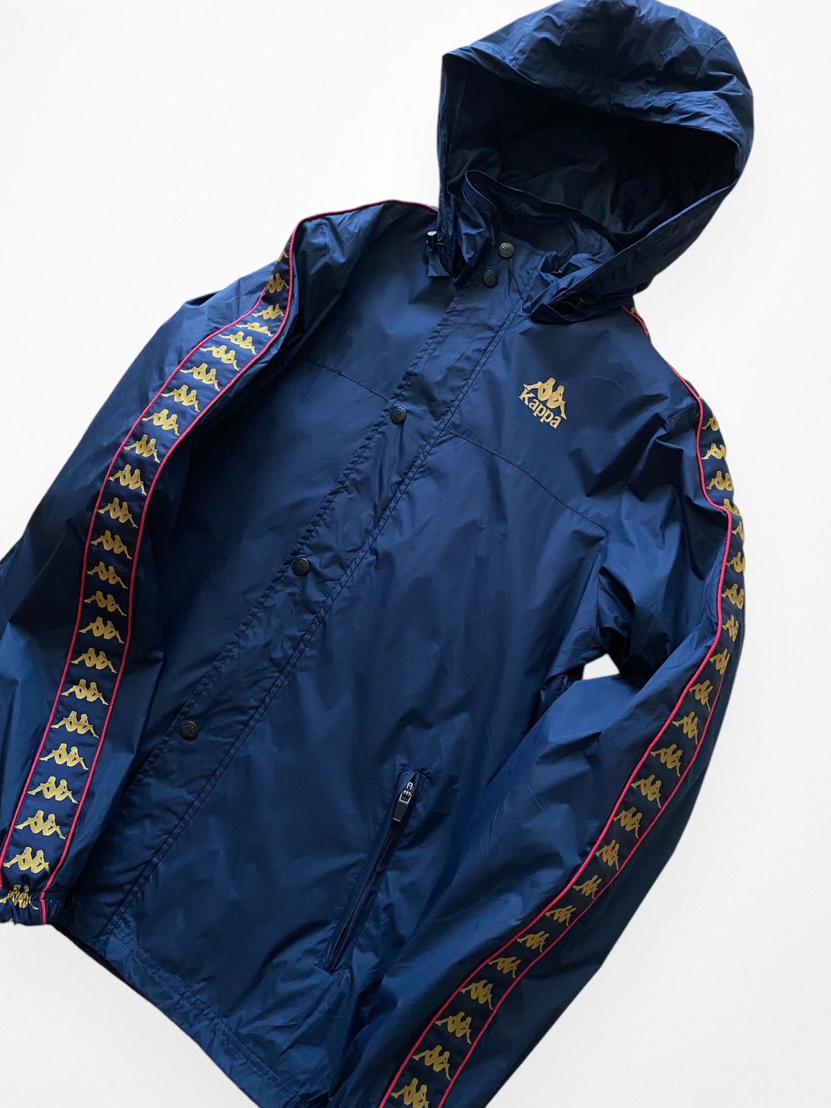 Kappa Kappa Banda Taped Windbreaker hooded Jacket Size US M / EU 48-50 / 2 - 5 Thumbnail