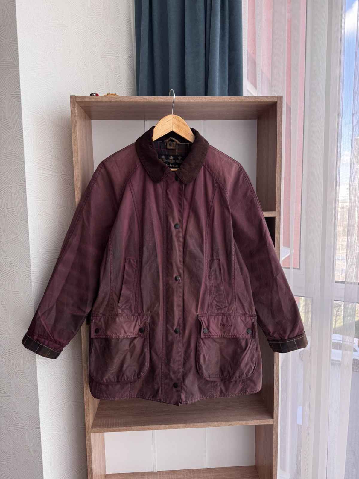 Barbour × Vintage Vintage Barbour Tartan Classic W’ Beadnell Wax Jacket Size XXL / US 16-18 / IT 52-54 - 2 Thumbnail