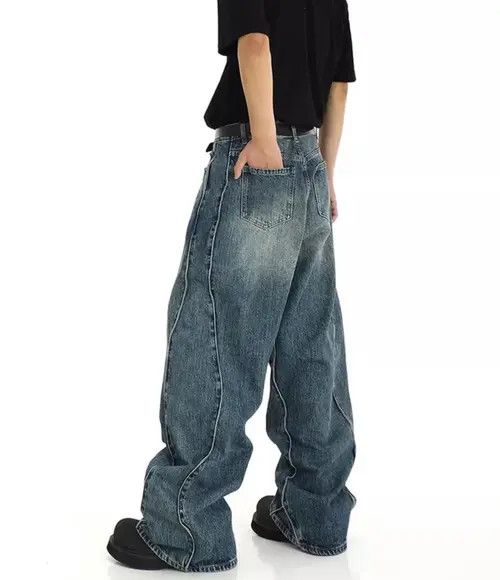 Japanese Brand Aoyama x Jinno Street loose wide leg jeans Size US 32 / EU 48 - 4 Thumbnail