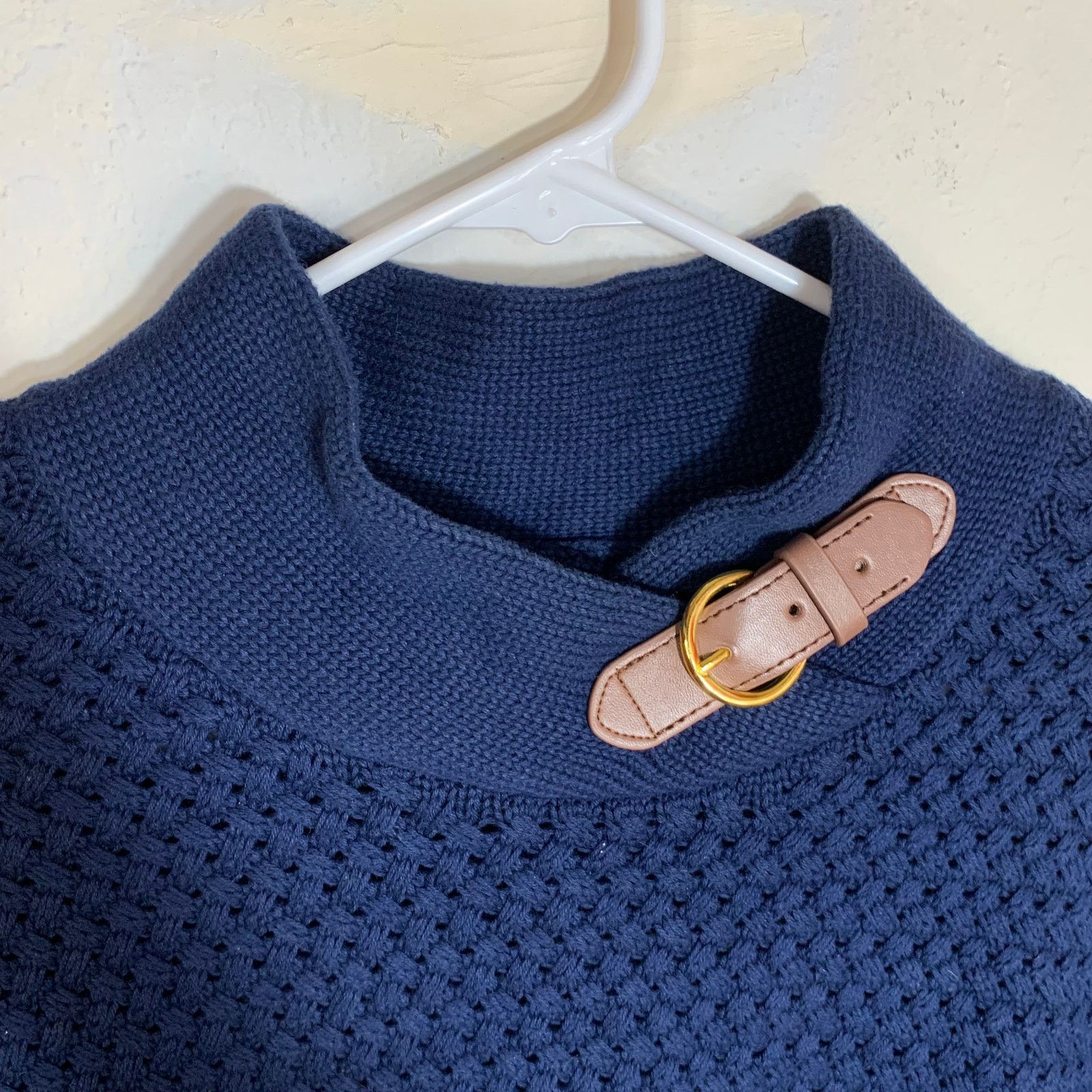 Banana Republic Banana Republic Blue Knit Poncho Size S Size S / US 4 / IT 40 - 4 Thumbnail