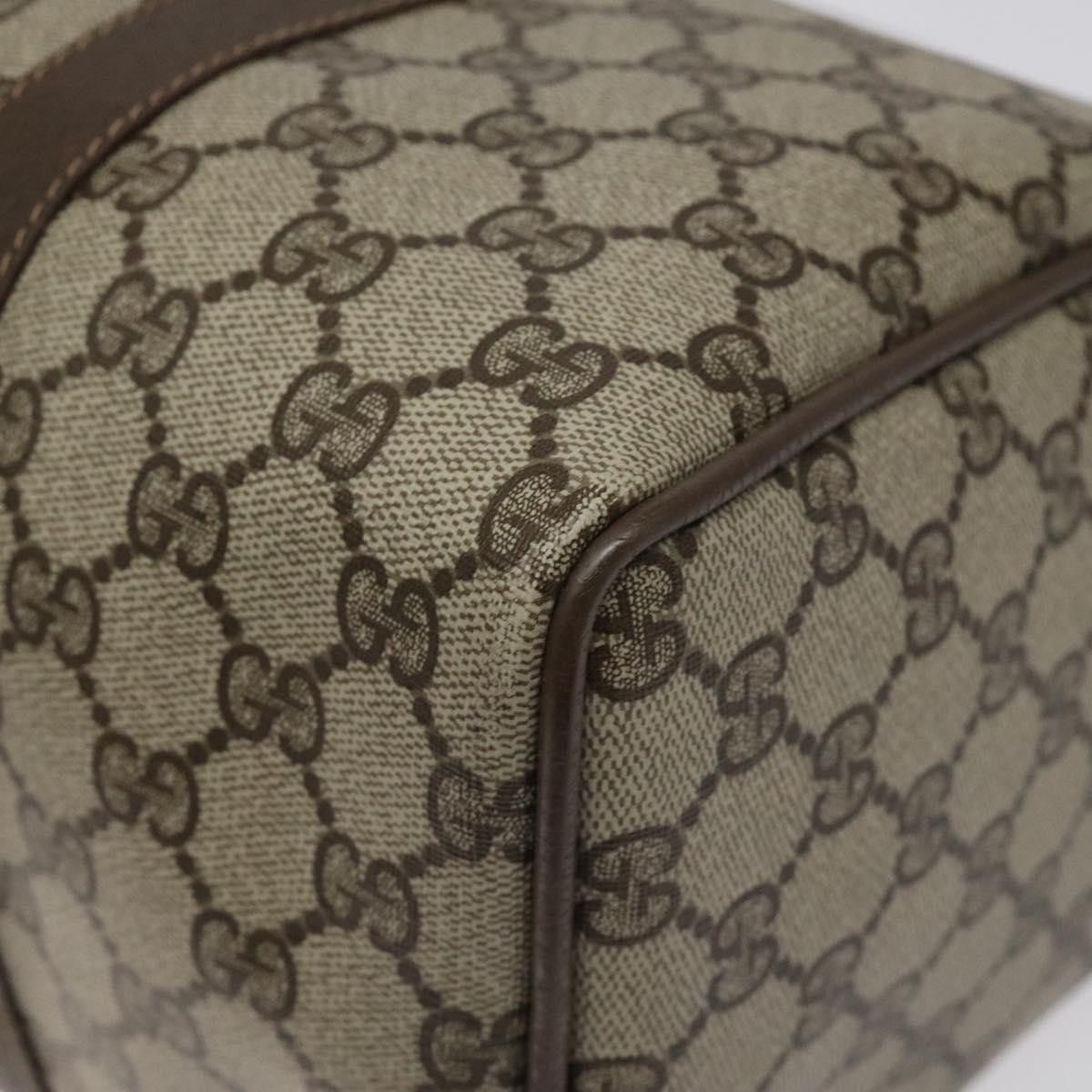 Gucci GUCCI GG Supreme Web Sherry Line Hand Bag Pvc Leather Beige Size ONE SIZE - 12 Thumbnail