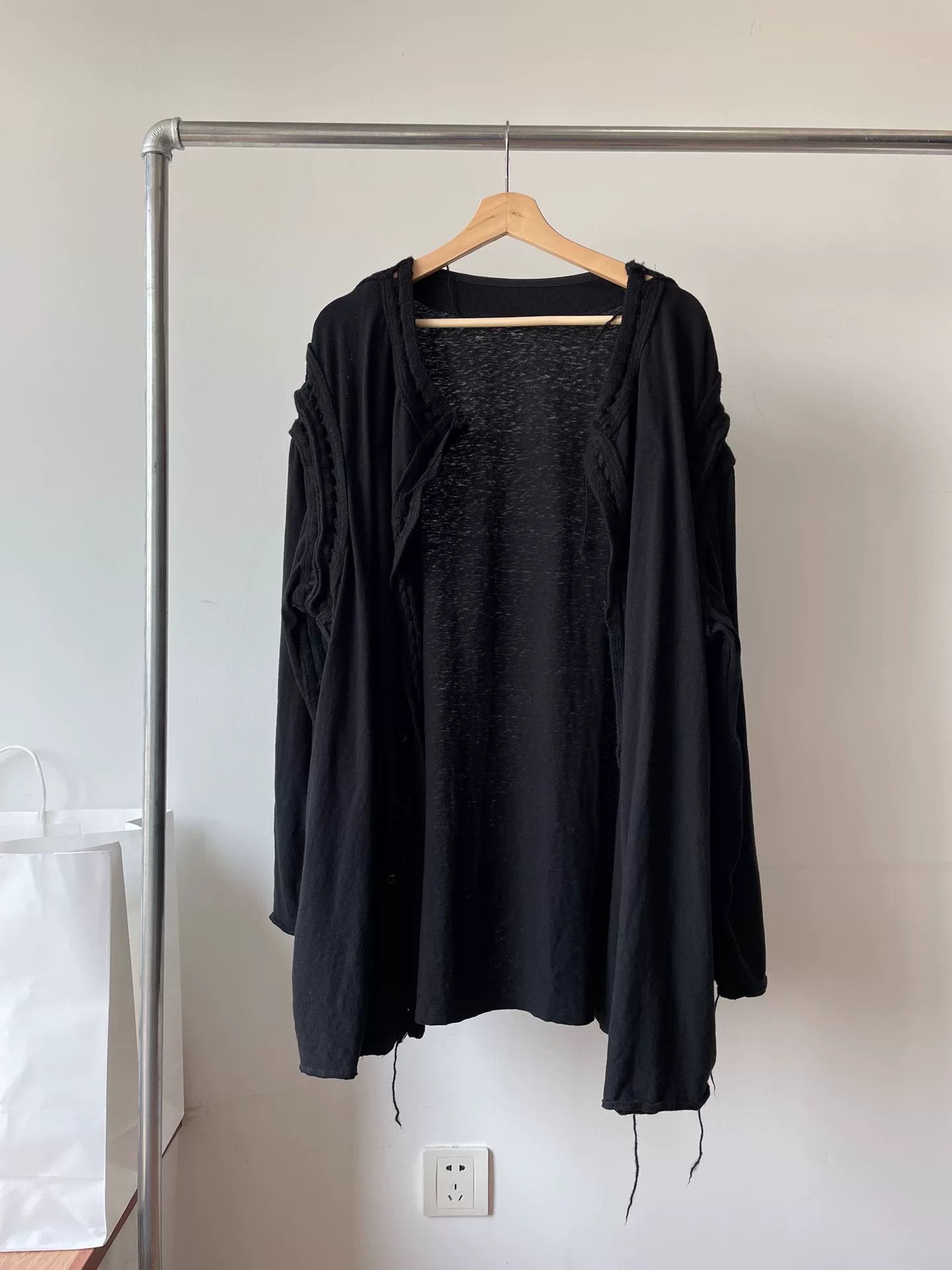 Yohji Yamamoto Yohji Yamamoto Pour Homme Black Cardigan Size US M / EU 48-50 / 2 - 1 Thumbnail