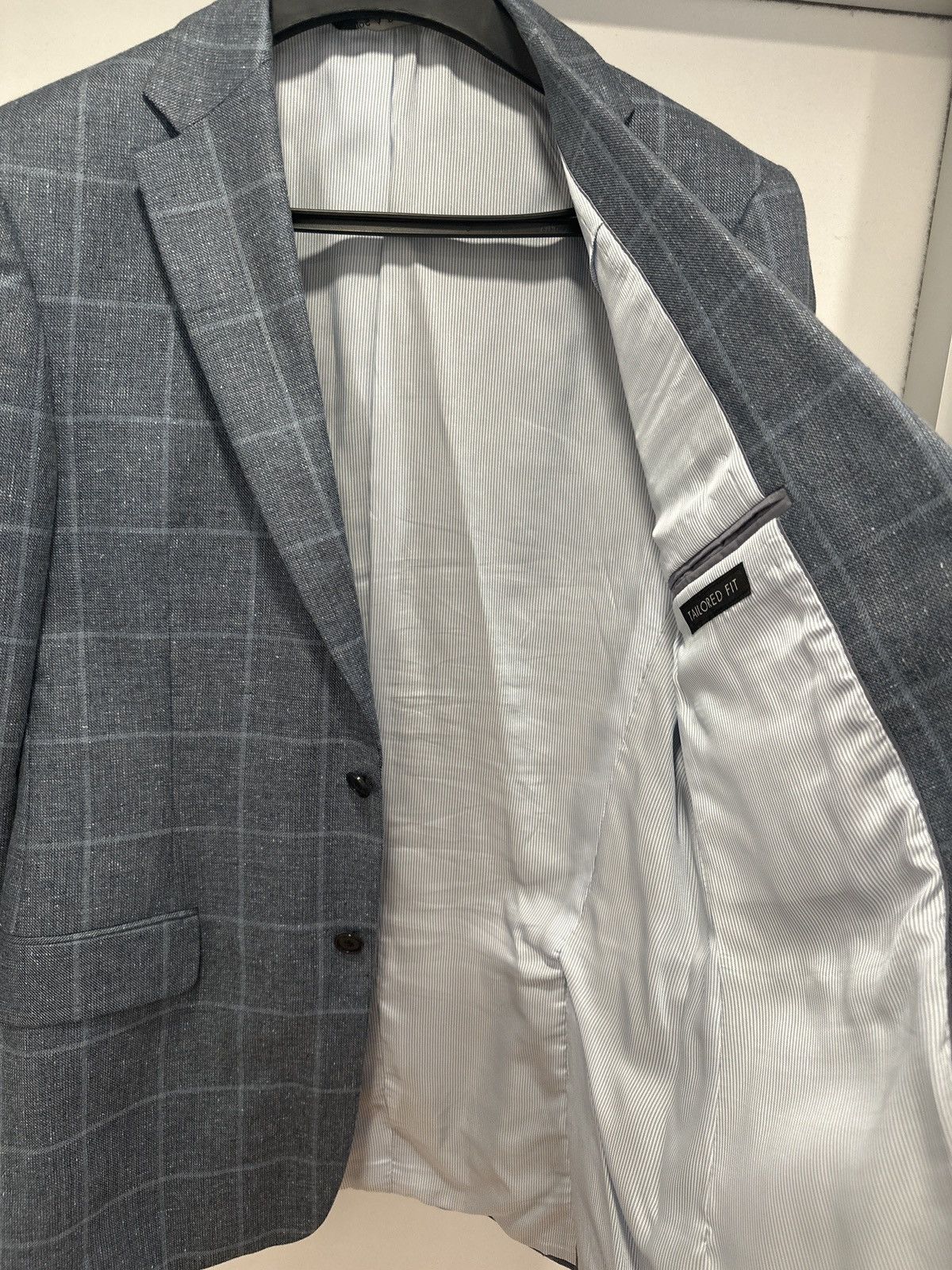 Jos. A. Bank Jos. A. Bank. Blue Windowpane Blazer Size 40L - 5 Thumbnail