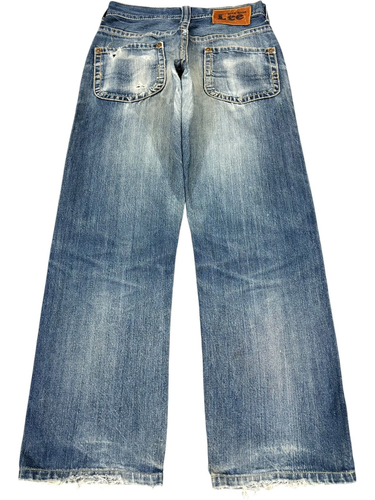 Lee Vintage Japanese Lee Union Made Mud Wash Distress Loose Jean Size US 29 - 2 Thumbnail