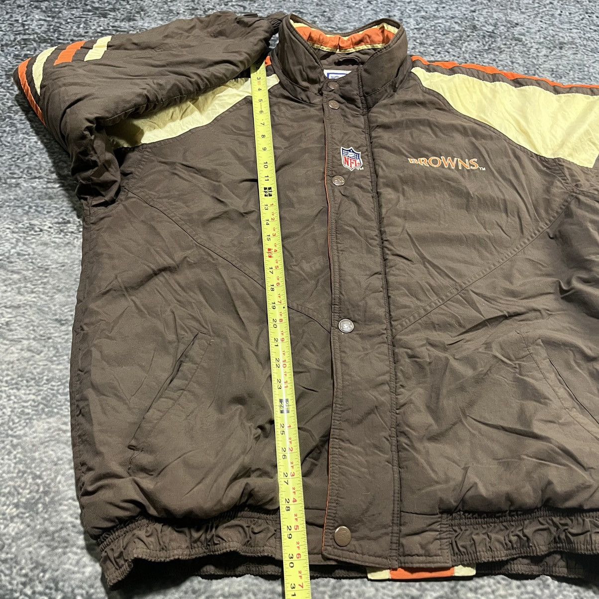 Starter VINTAGE 90s CLEVELAND BROWNS STARTER NFL PUFFER JACKET Size US L / EU 52-54 / 3 - 15 Thumbnail