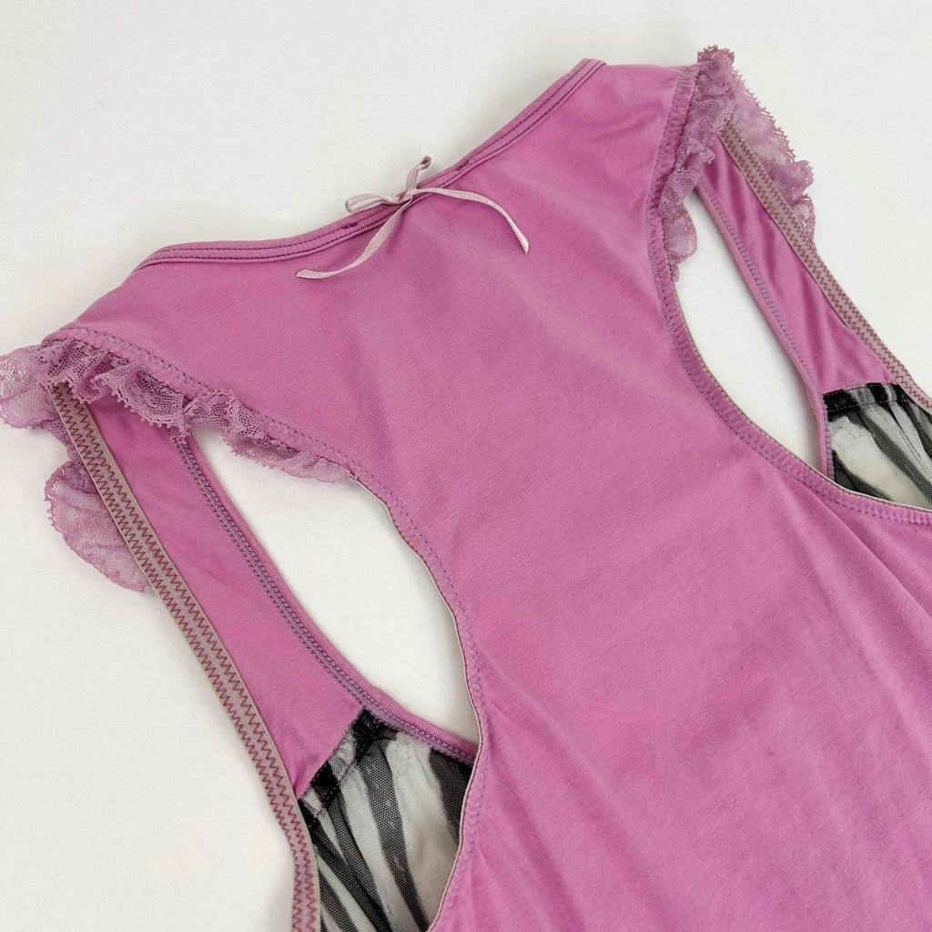 Just Cavalli y2k euro Cavalli pink tank top with mesh detail Size M / US 6-8 / IT 42-44 - 7 Thumbnail