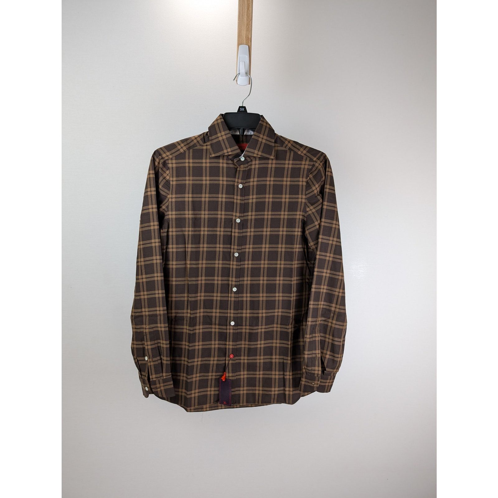 Isaia o1rshd1 CC20 Checked Button up Shirt in Multicolor Size US S / EU 44-46 / 1 - 8 Thumbnail
