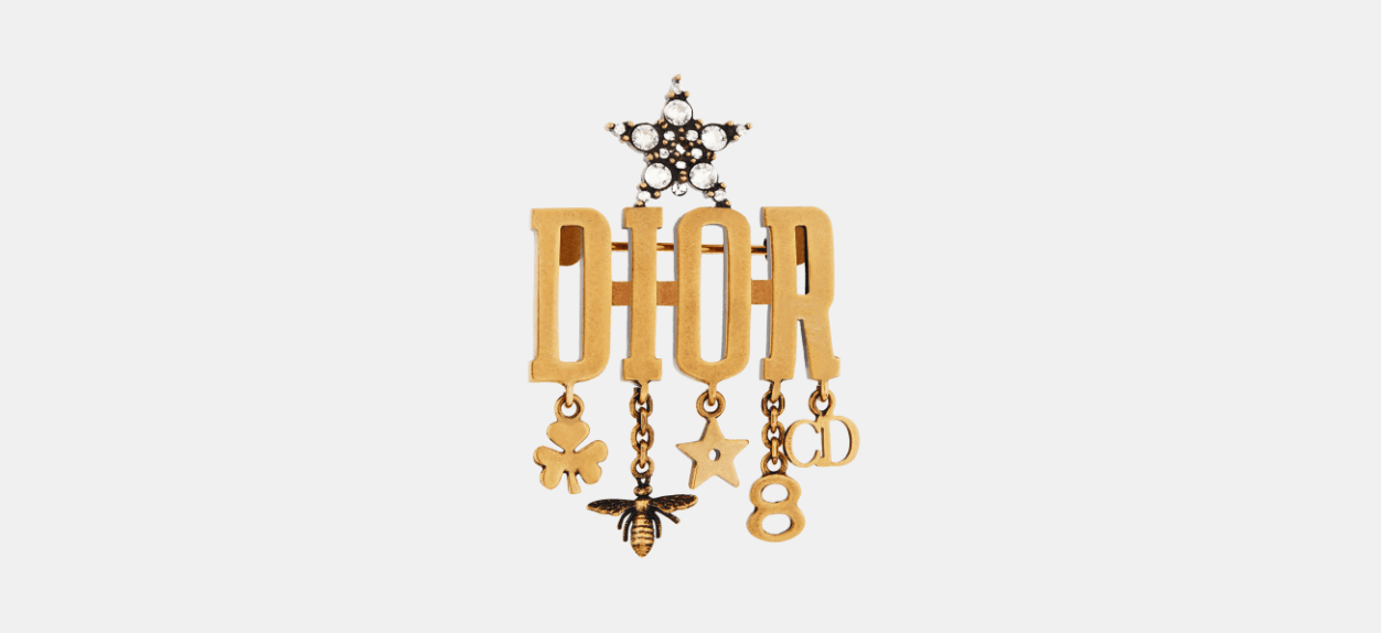 image of O1W1Db10424 Size: Os Dior Evolution Brooch In Gold, Women's