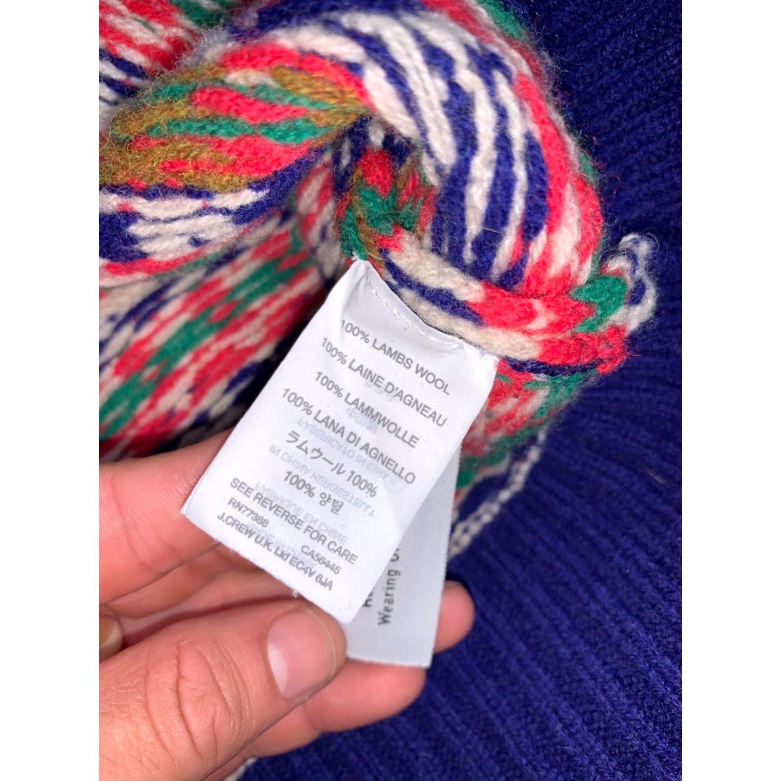 J.Crew J.CREW Sweater Womens S Long Sleeve Pullover Wool Multicolor Fair Isle Classic Preppy Casual Long Sleeve Size S / US 4 / IT 40 - 3 Thumbnail