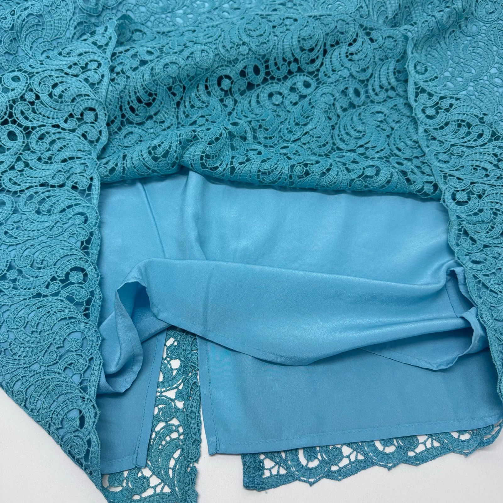 Marina Rinaldi Marina Rinaldi Ski Blue Dicitore Lace Overlay Dress Plus 22 Size 3XL / US 20-22 - 8 Thumbnail