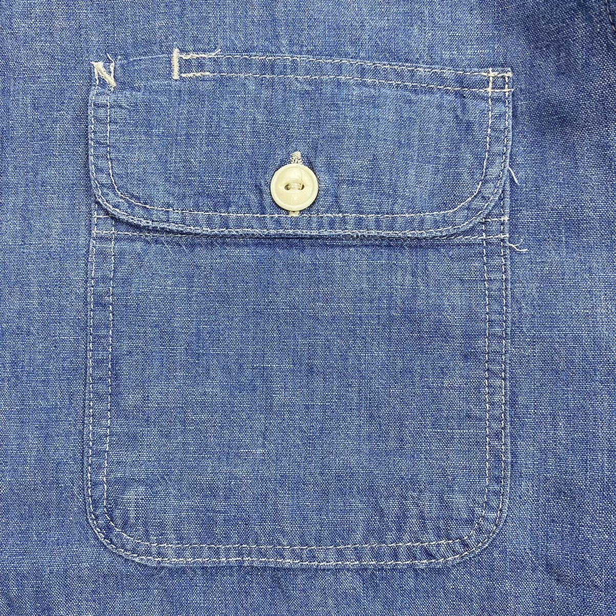 Orslow Vintage Sugar Cane Japan Chambray Denim Work Shirt Size US M / EU 48-50 / 2 - 7 Thumbnail