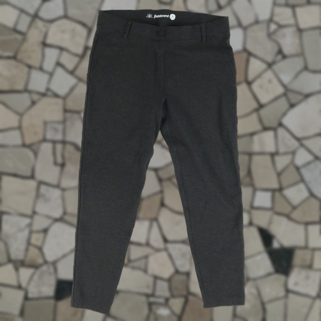 Vintage Betabrand Stretch W1166 Petite Yoga Rayon Woven Chino Pants Charcoal Women's M Size 32" / US 10 / IT 46 - 1 Thumbnail