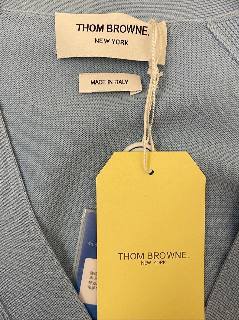Thom Browne Thom Browne Baby blue knit cardigan Size US XS / EU 42 / 0 - 5 Thumbnail