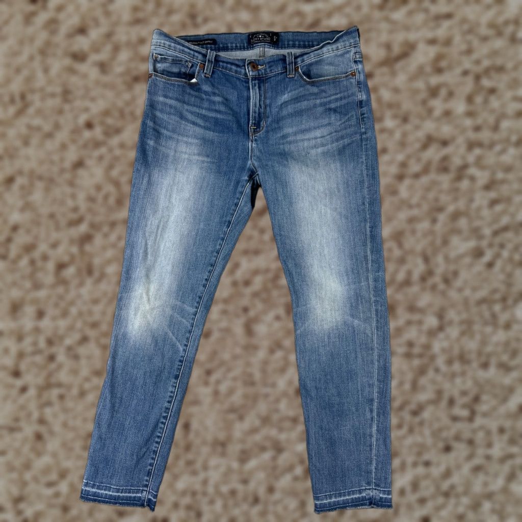 Lucky Brand Lucky Brand Jeans Womens 10 Blue Denim Skinny 5-Pocket Regular Inseam 25.5in Medium Wash 90s Theme Comfort Cotton Blend N/A Size 32" / US 10 / IT 46 - 1 Thumbnail
