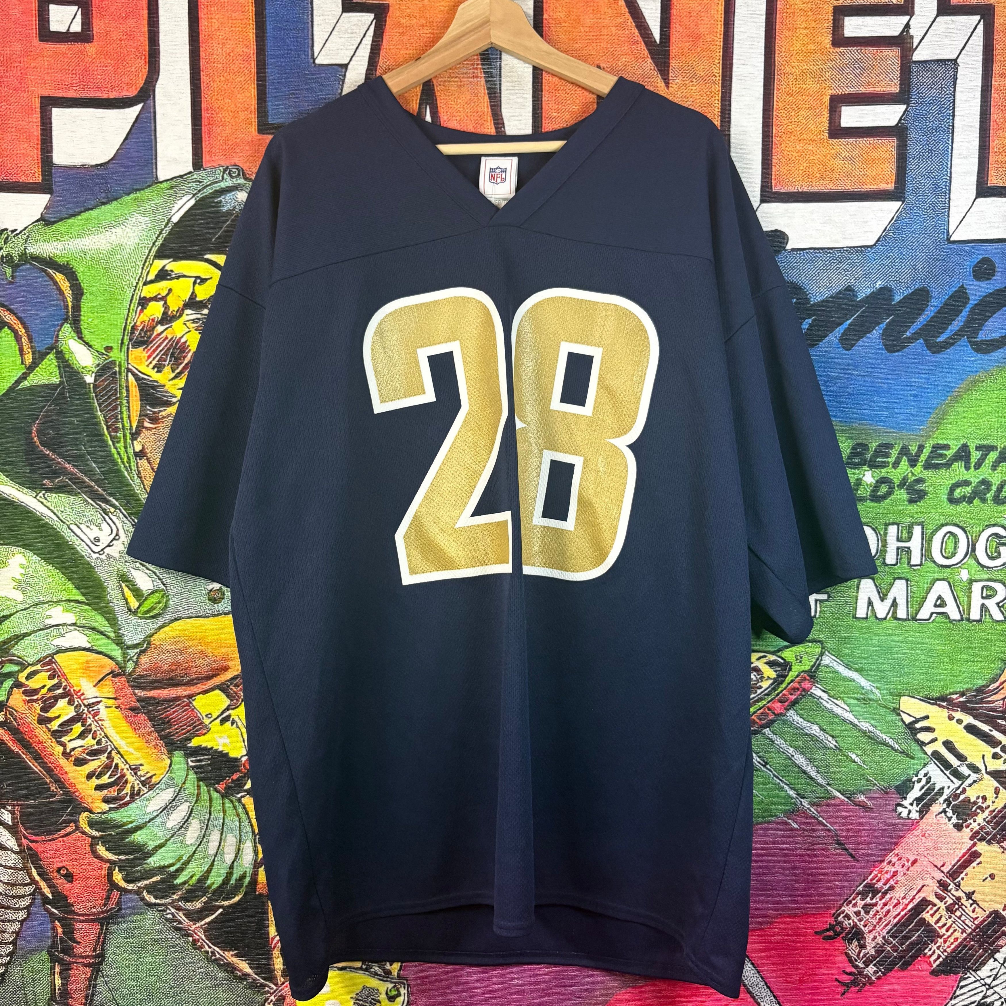 NFL St. Louis Rams Marshall Faulk #28 Jersey Size XL Size US XL / EU 56 / 4 - 1 Thumbnail