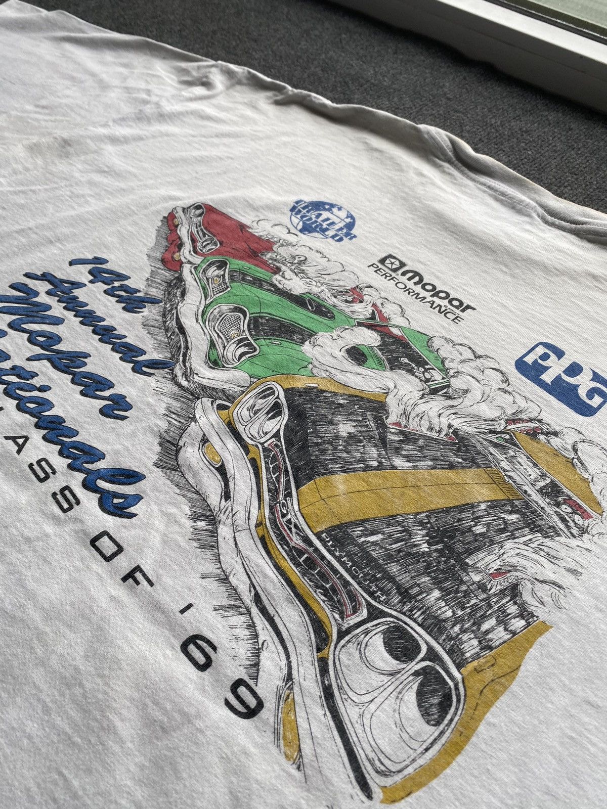 Band Tees 🔥1994 Mopar Raceway Park Cars White tee vintage mens Size US XXL / EU 58 / 5 - 9 Thumbnail