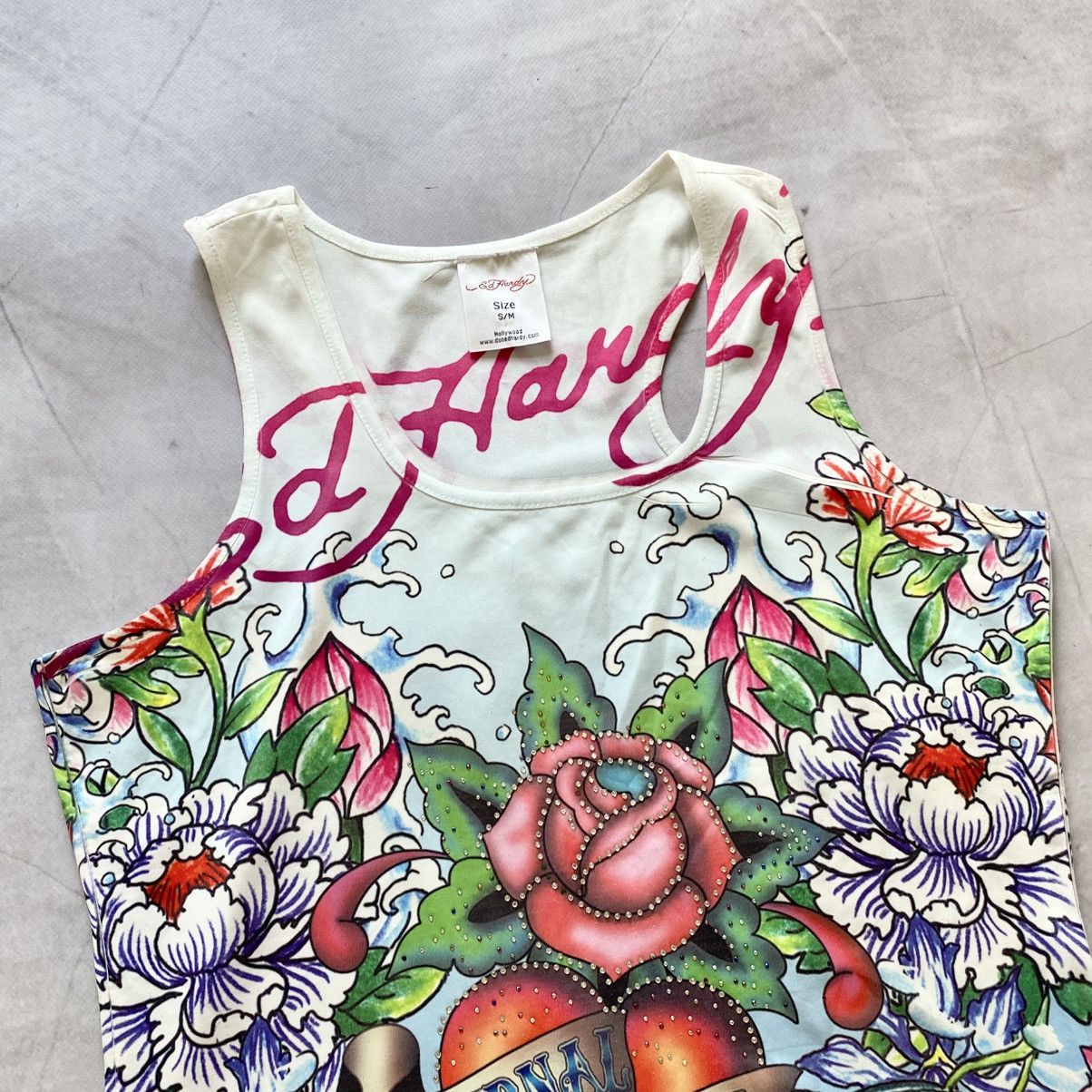 Ed Hardy Y2K Ed Hardy Tank Top Rhinestones Hysteric Glamour Vibe Size L / US 10 / IT 46 - 5 Thumbnail
