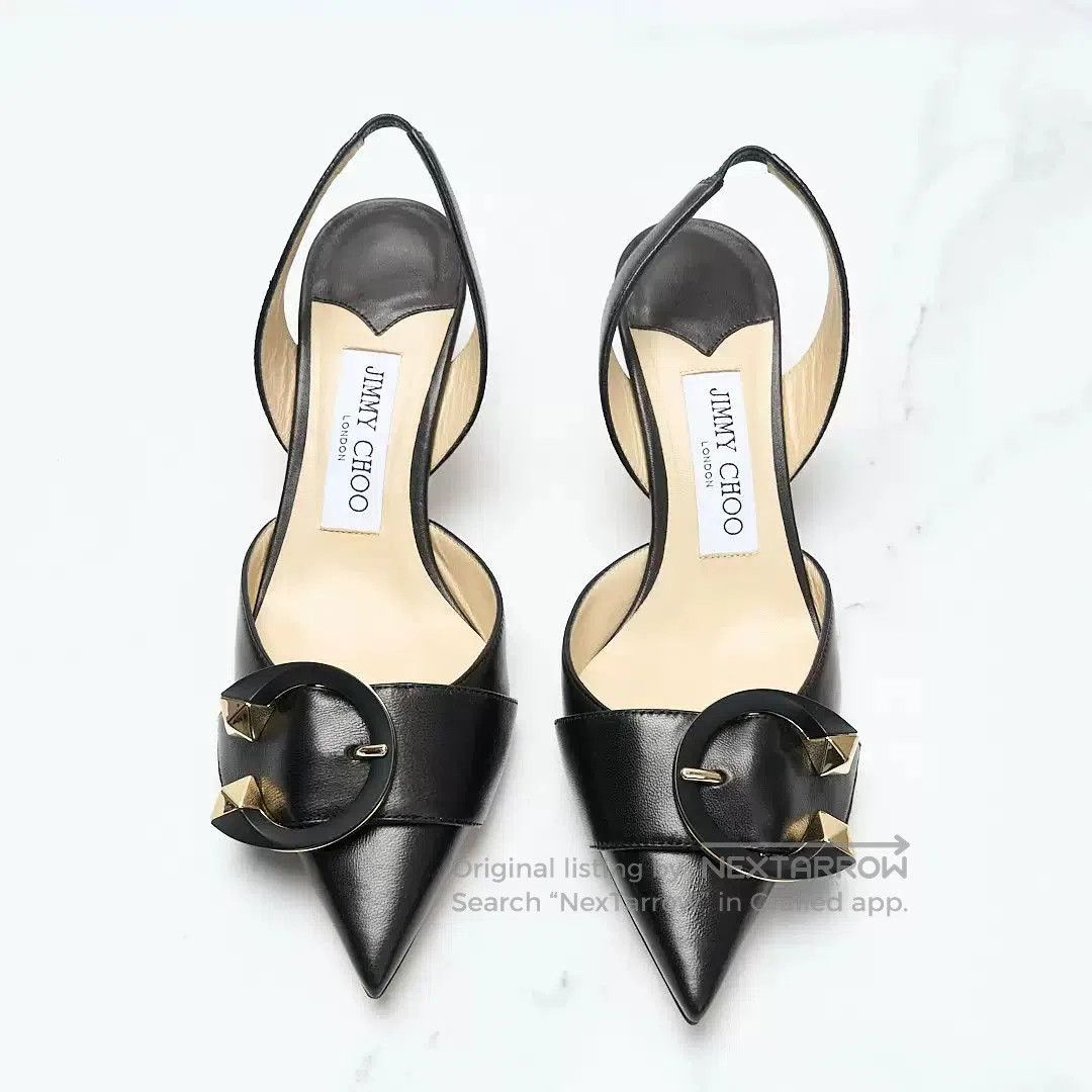 Jimmy Choo Jimmy Choo Moni 50 Pointed Toe Kitten Heel. Size US 6 / IT 36 - 3 Thumbnail