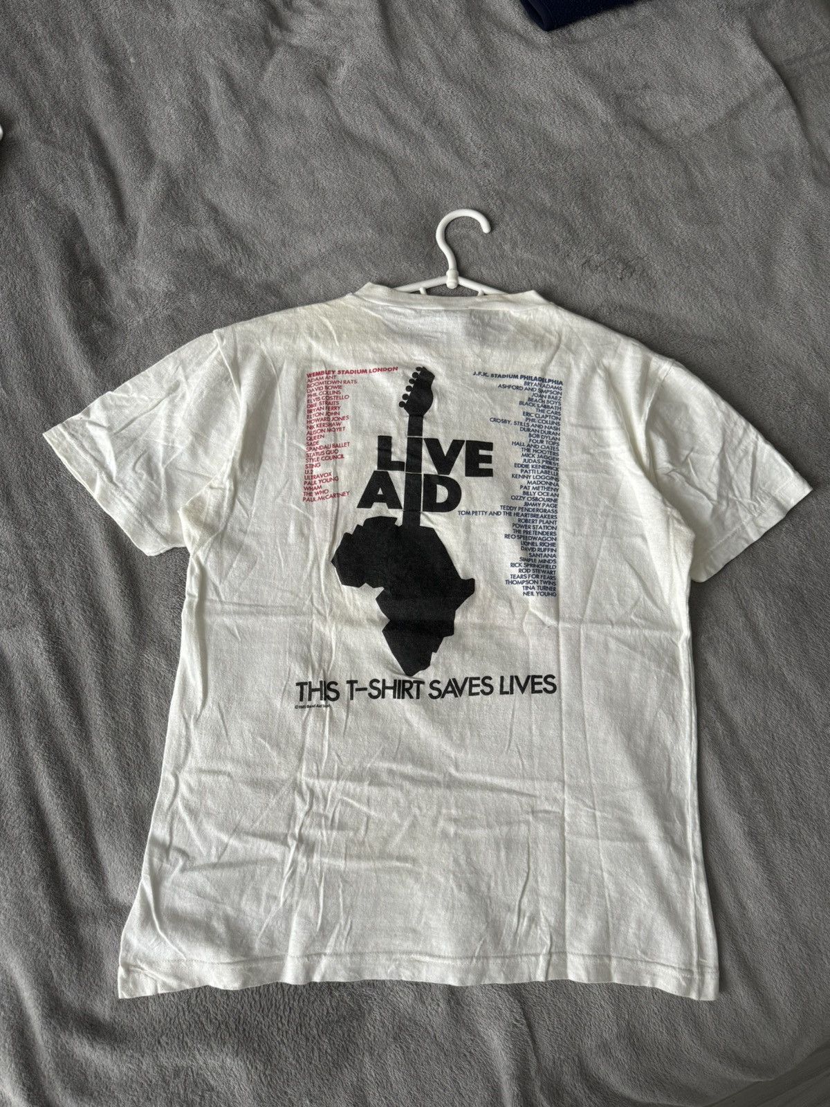 Band Tees × Vintage Vintage 1985 Live Aid Official Concert Tee Size US M / EU 48-50 / 2 - 8 Thumbnail