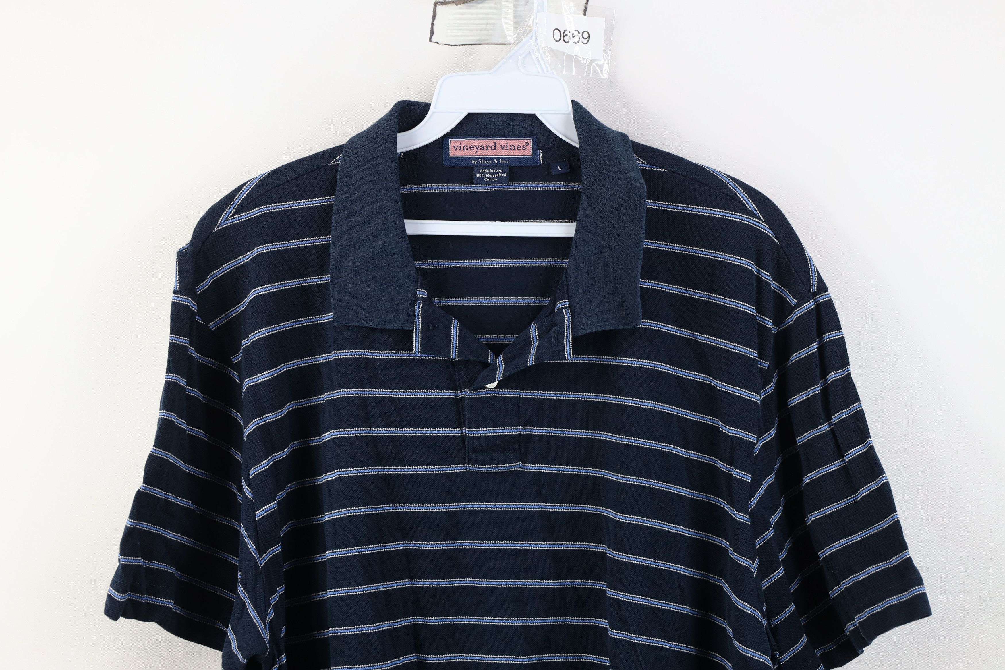 Vineyard Vines Vineyard Vines Knit Collared Golf Polo Shirt Navy Blue Size US L / EU 52-54 / 3 - 2 Thumbnail