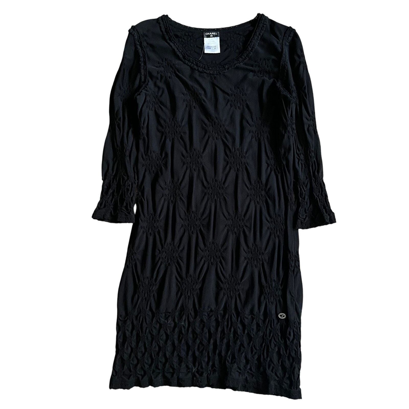 Chanel Chanel Black Shift Mini Dress, L/US10/FR42 Size L / US 10 / IT 46 - 2 Thumbnail