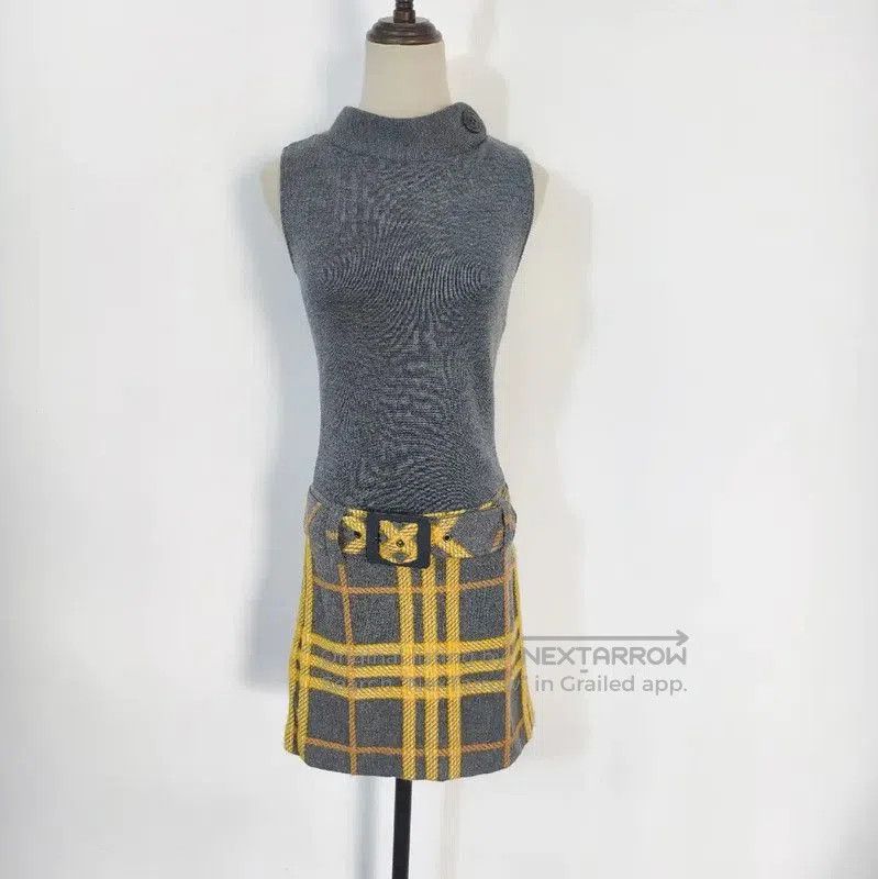 Burberry Burberry Summer Gray Wool Blend Dress. Size M / US 6-8 / IT 42-44 - 2 Thumbnail
