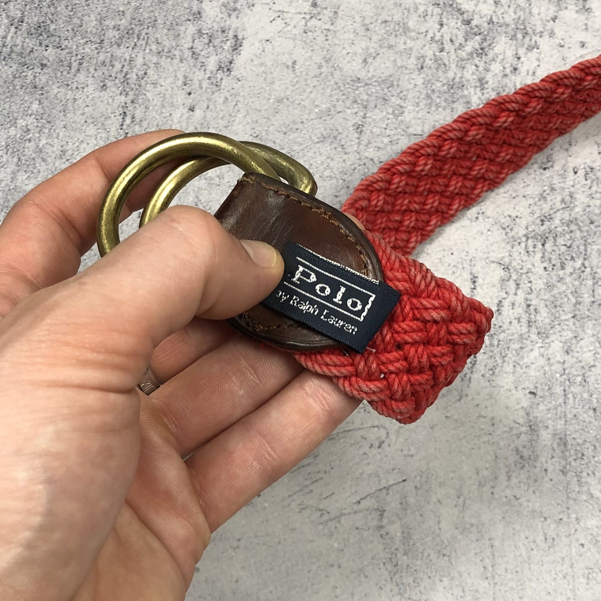 Polo Ralph Lauren Vintage 90s Polo Ralph Lauren Leather Belt D-Ring Braided Size ONE SIZE - 3 Thumbnail