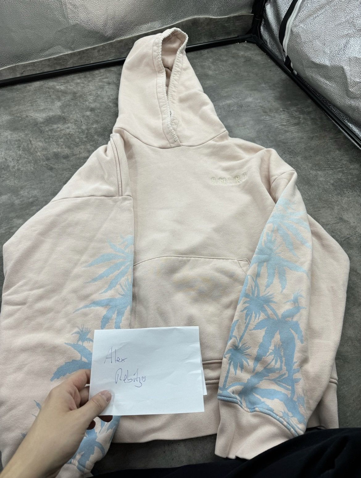 Amiri Amiri Hoodie Cream L Grailed
