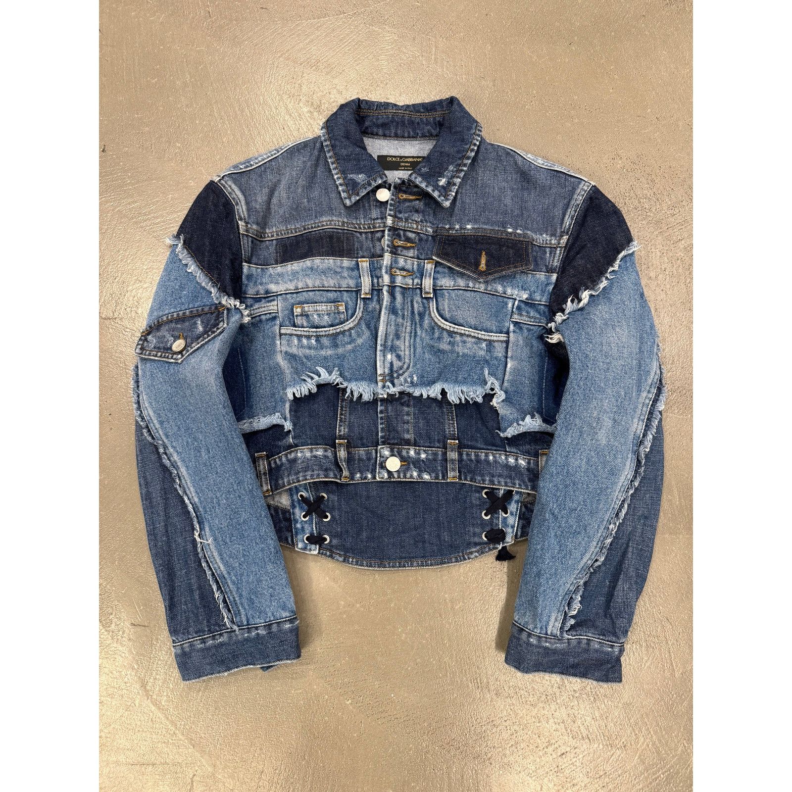 Dolce & Gabbana 2010s Dolce & Gabbana patchwork reconstructed denim jacket Size S / US 4 / IT 40 - 1 Thumbnail