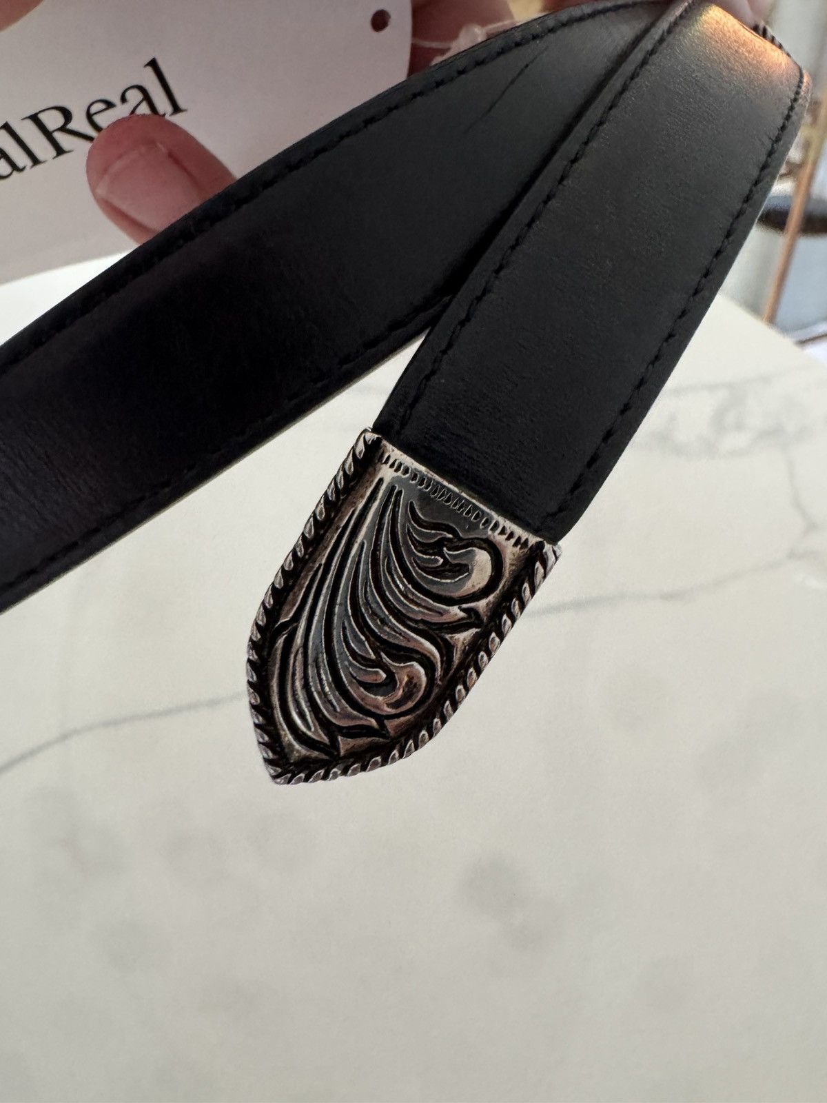 Saint Laurent Paris Hedi Western Belt Leather Size 36 - 2 Thumbnail