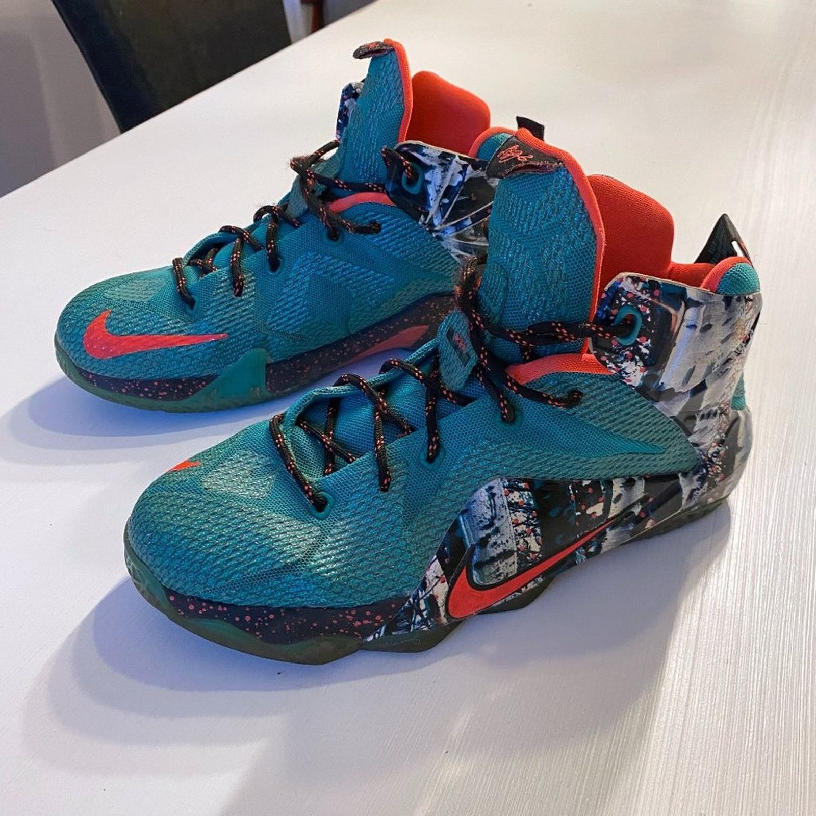 Nike Nike Lebron James 12 Emerald Green Youth Shoes 7Y 685181-303 Size US 7 / EU 40 - 1 Thumbnail