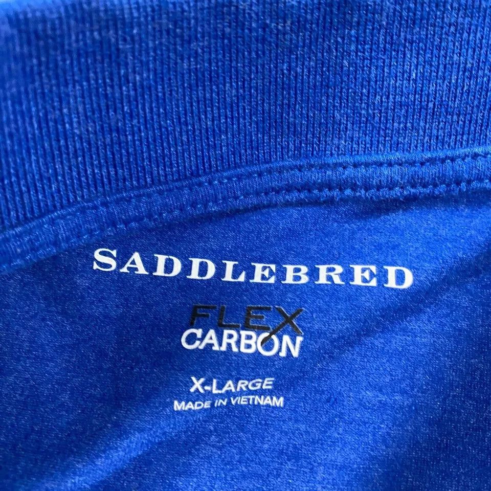Saddlebred Saddlebred Polo Shirt Mens XL Flex Carbon Long Sleeve Cotton Size US XL / EU 56 / 4 - 2 Thumbnail