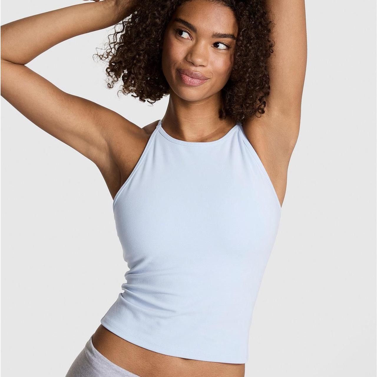 Victoria's Secret Victoria's Secret PINK blue halter neck crop top Size S / US 4 / IT 40 - 1 Thumbnail