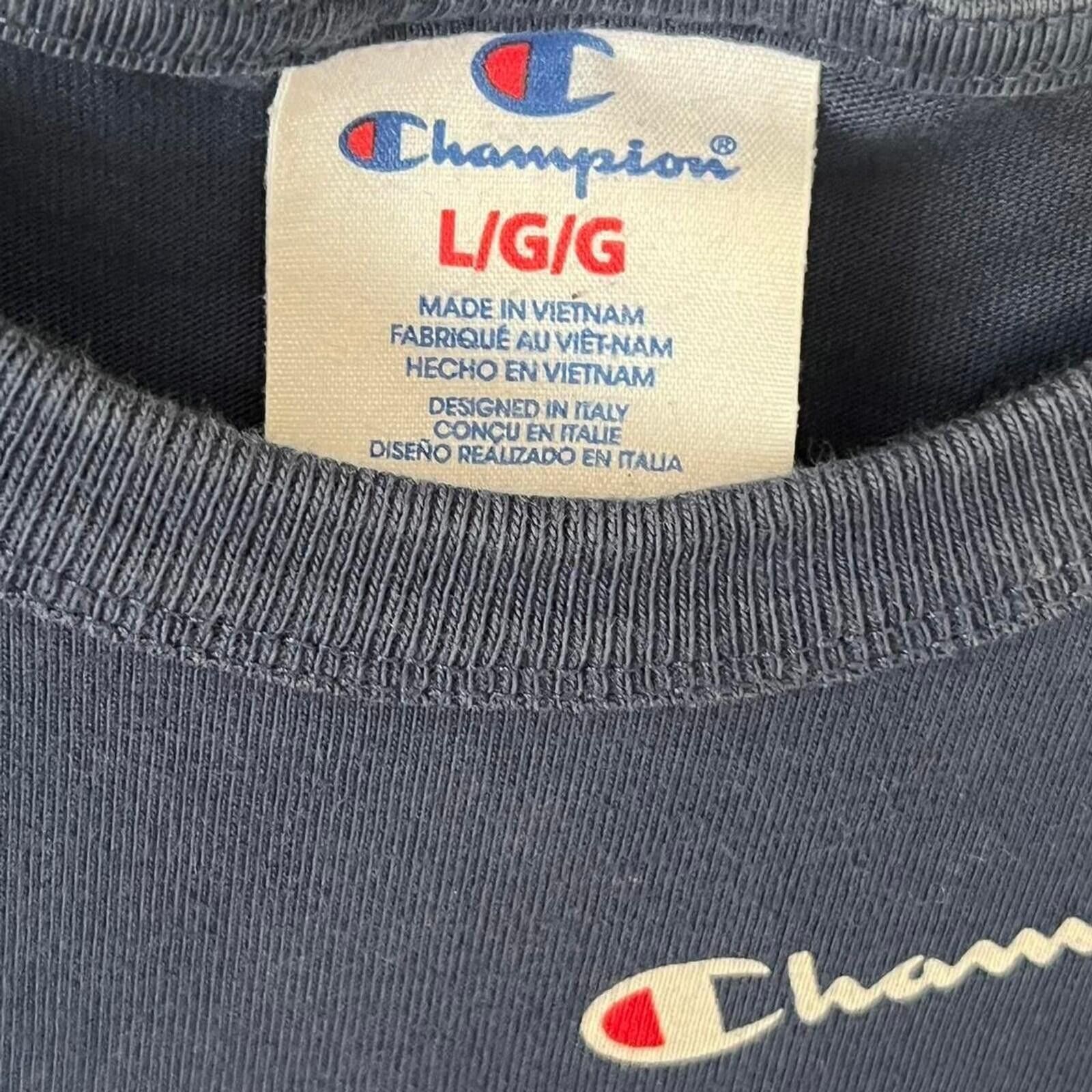 Champion Champion Navy Blue Allover Logo Print T-Shirt Size Large Size US L / EU 52-54 / 3 - 4 Thumbnail