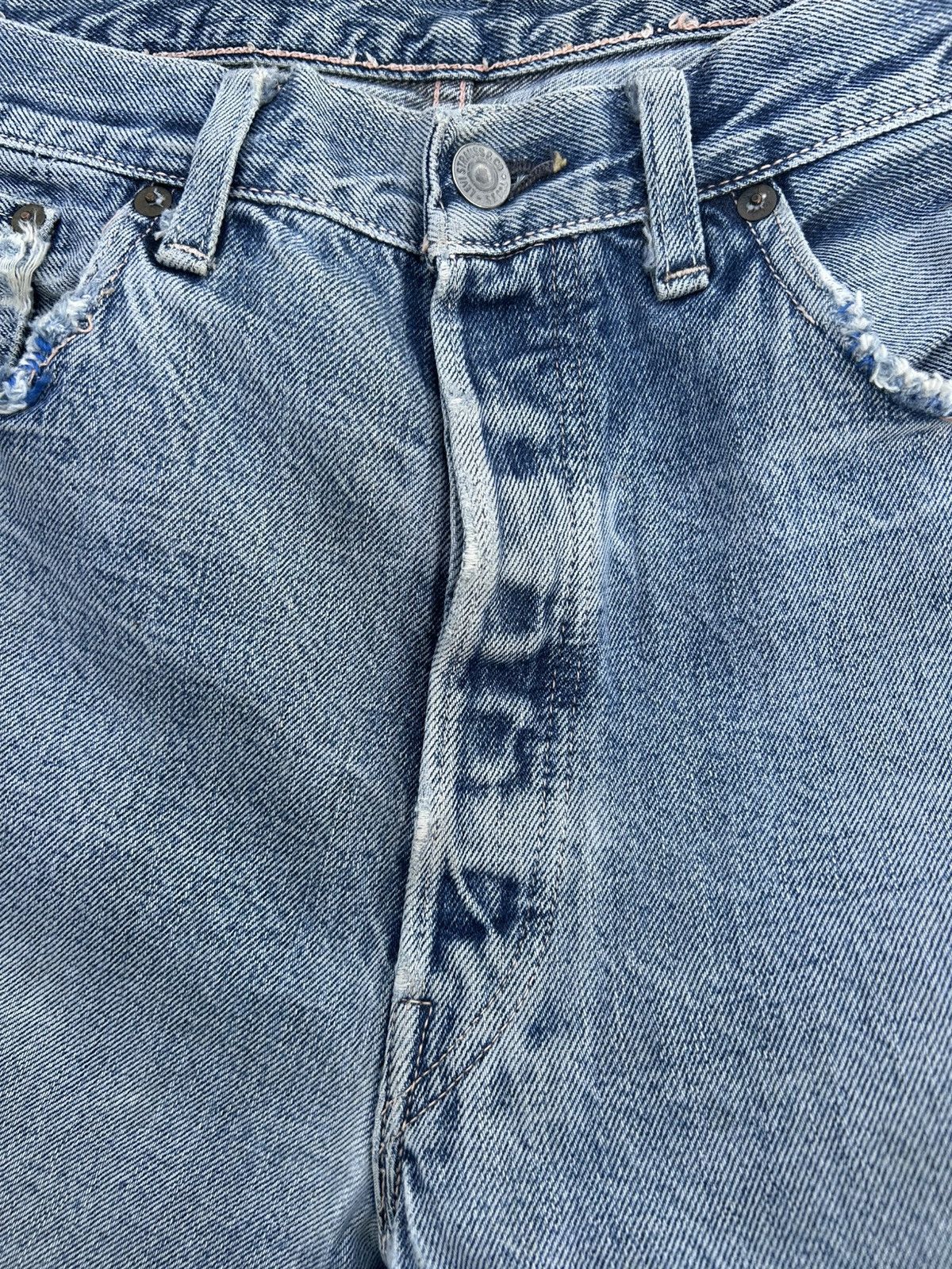 Kapital Thrashed Vintage Levis Big E Selvedge Denim Jeans Size US 34 / EU 50 - 7 Thumbnail