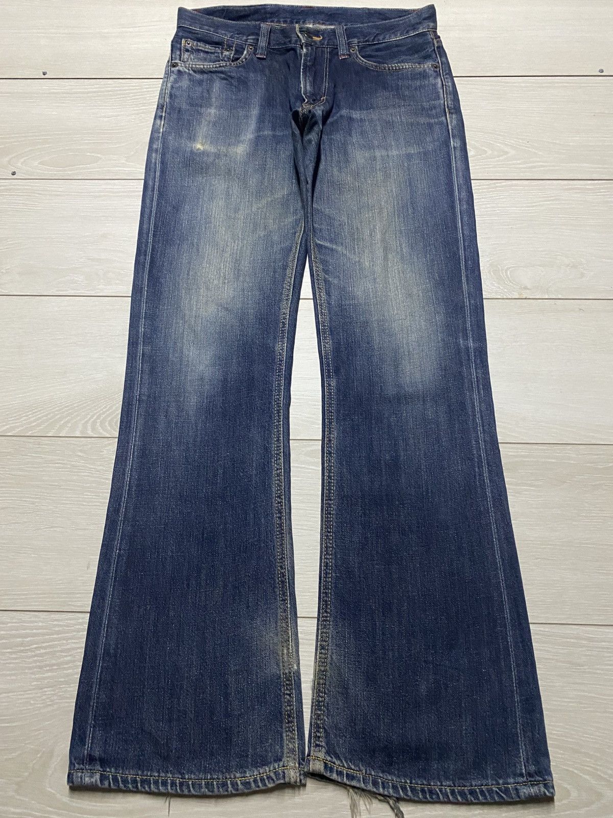 Edwin Vintage Japanese Brand Edwin 512 Blue Wash Flare Jeans Size US 32 / EU 48 - 1 Thumbnail