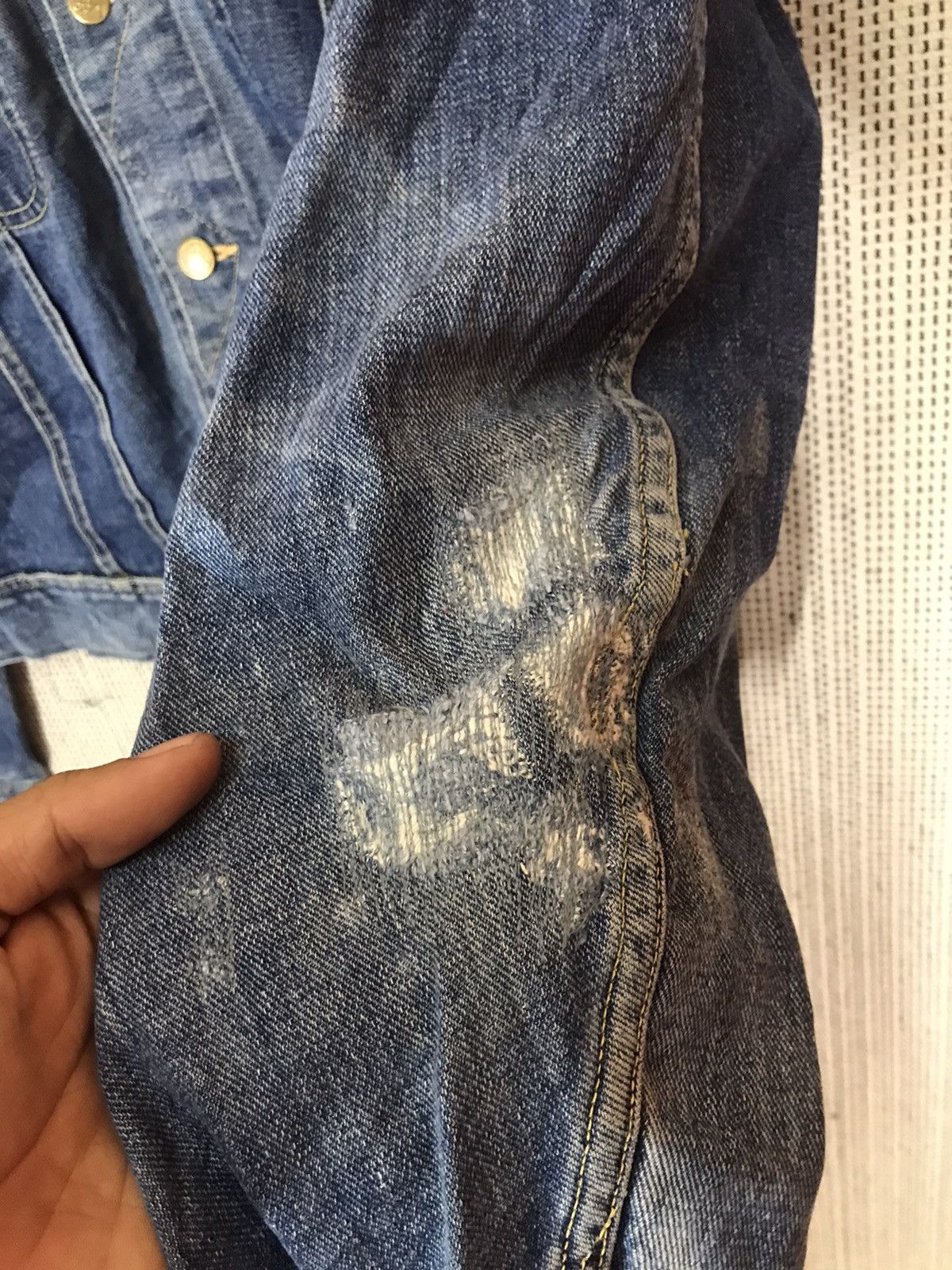 Lee ‼️VINTAGE LEE 70s TRUCKER JACKET DISTRESSED‼️ Size US L / EU 52-54 / 3 - 3 Thumbnail