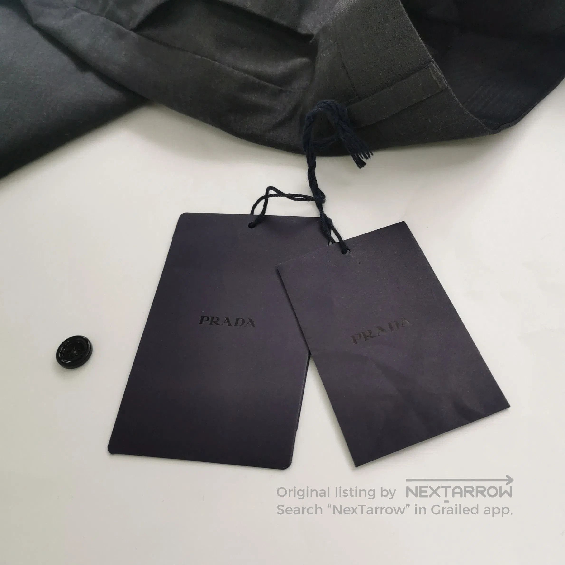 Prada Prada Black Wool Wide. Size 37" - 3 Thumbnail