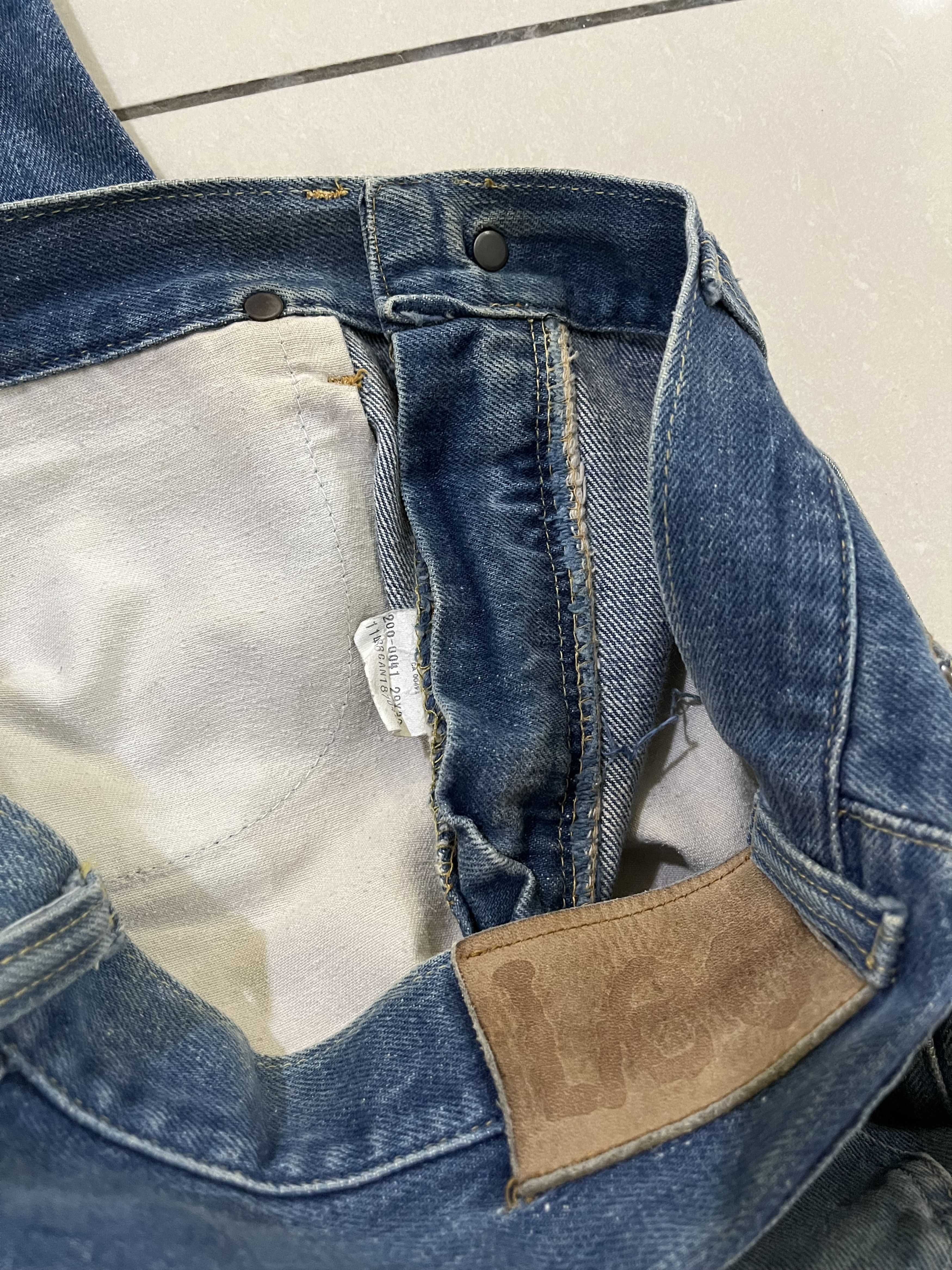 Lee Vintage 70s Lee Riders Lot 200 Model Union Made Jeans Size US 31 - 14 Thumbnail
