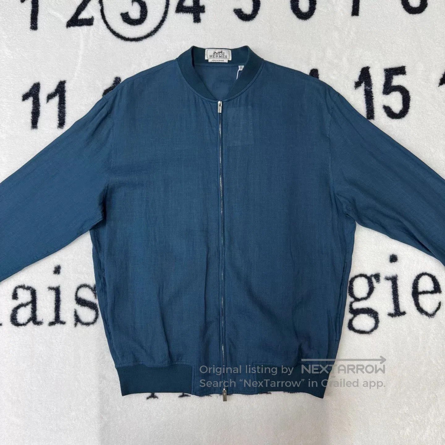 Hermes Hermes Blue Linen Jacket. Size US XXS / EU 40 - 1 Thumbnail