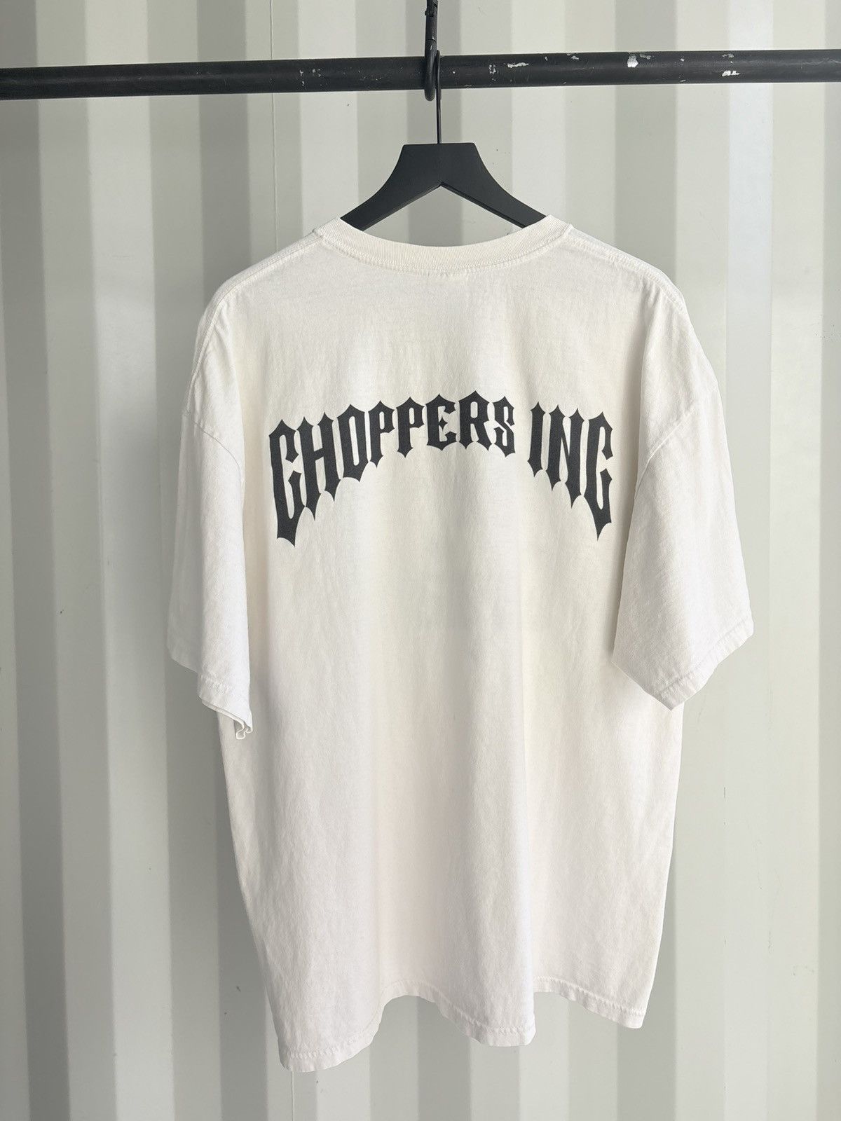Thrashed Choppers Inc Faded Distressed Shirt GRUNGE Band